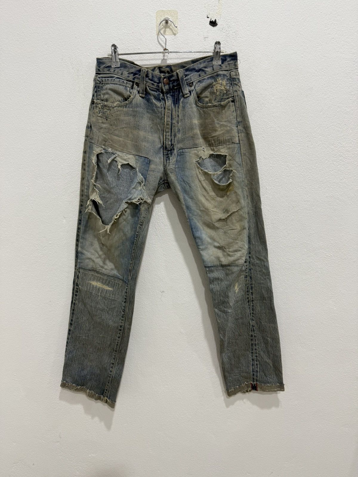 Blue Blue Japan Blue-Blue Japan Distress Selvedge Denim Size US 32 / EU 48 - 1 Thumbnail
