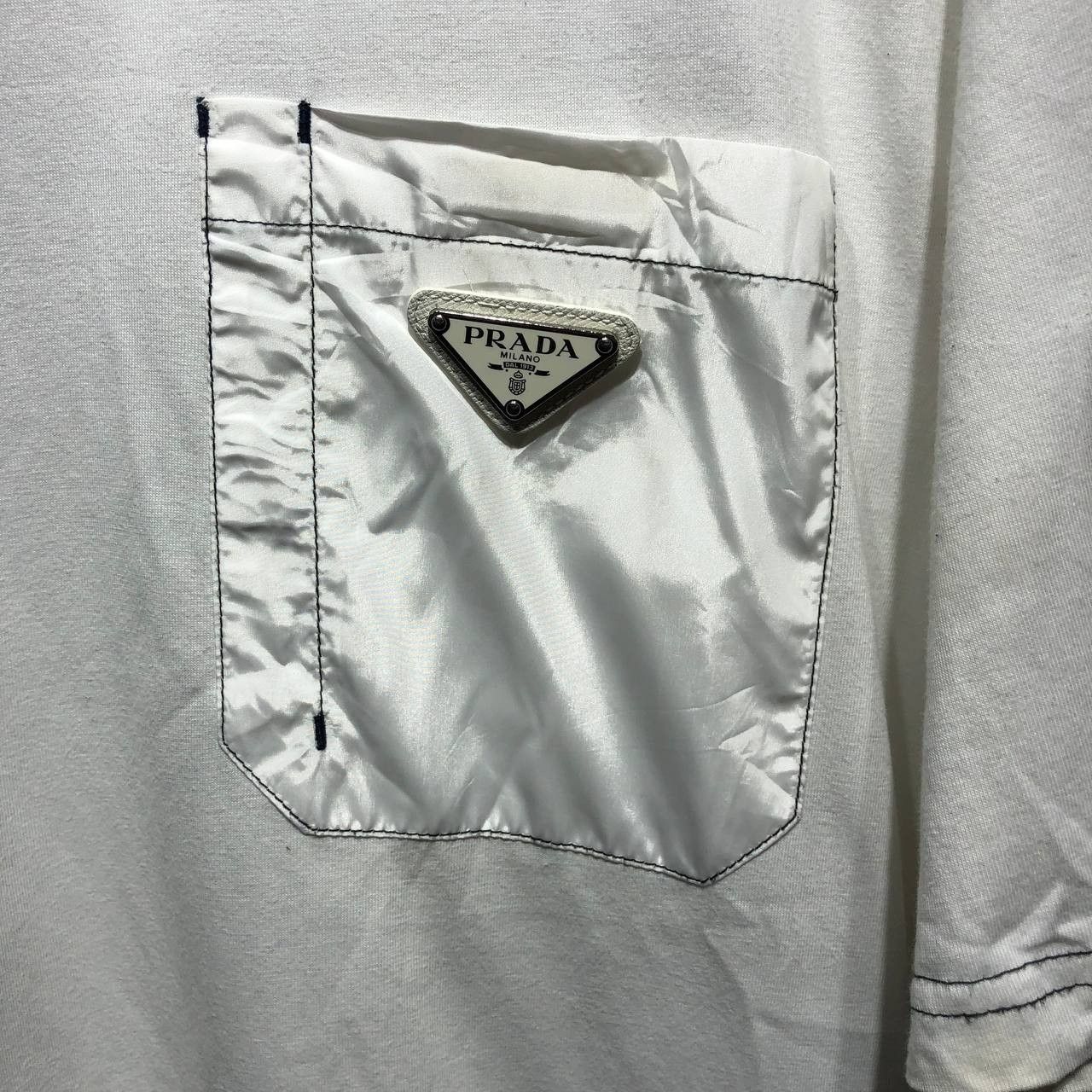 Prada Prada Logo Cotton tee w/ nylon pocket Size US L / EU 52-54 / 3 - 2 Thumbnail