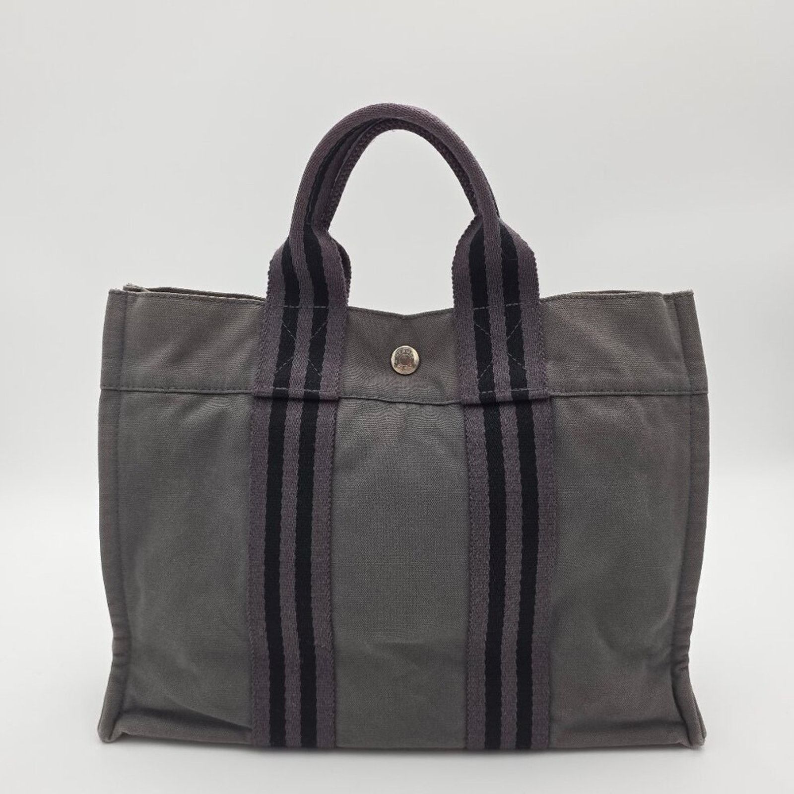 Hermes Hermes Tote Toile Fourre-Tout PM in grey Size ONE SIZE - 1 Thumbnail