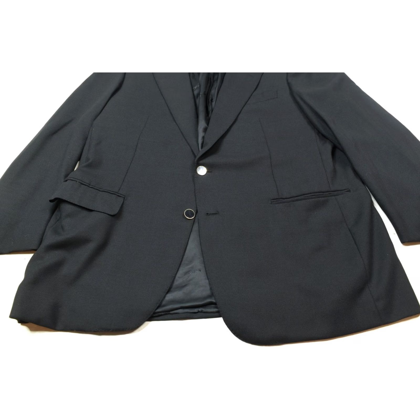 Loro Piana Maus & Hoffman SOLEMARE Loro Piana Zealander Blazer Black Two-Button Mens 46 Regular Wool Notch Lapel Size 46R - 4 Thumbnail