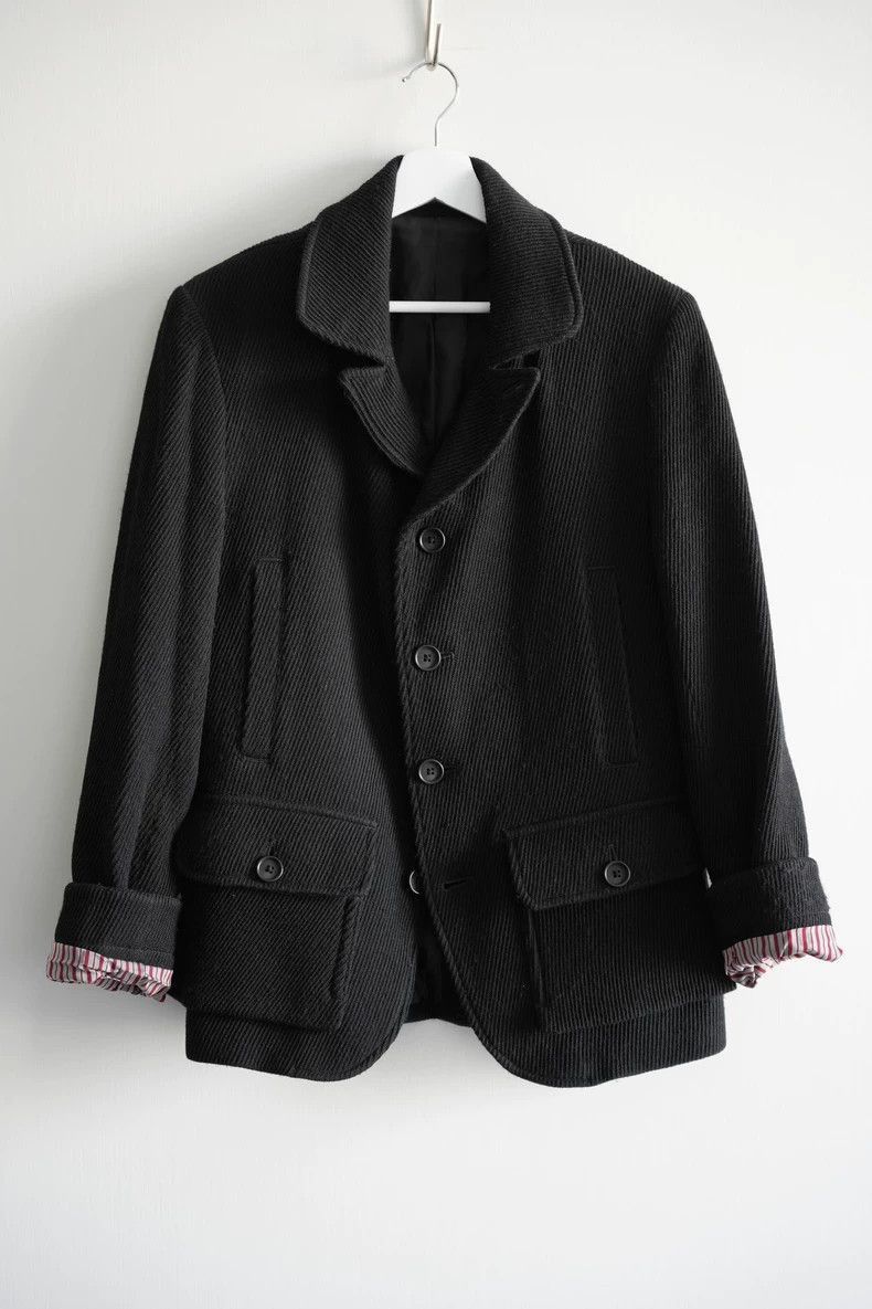 Yohji Yamamoto Yohji Yamamoto Yohji Yamamoto Black Short Jacket with Pock Size US S / EU 44-46 / 1 - 1 Thumbnail