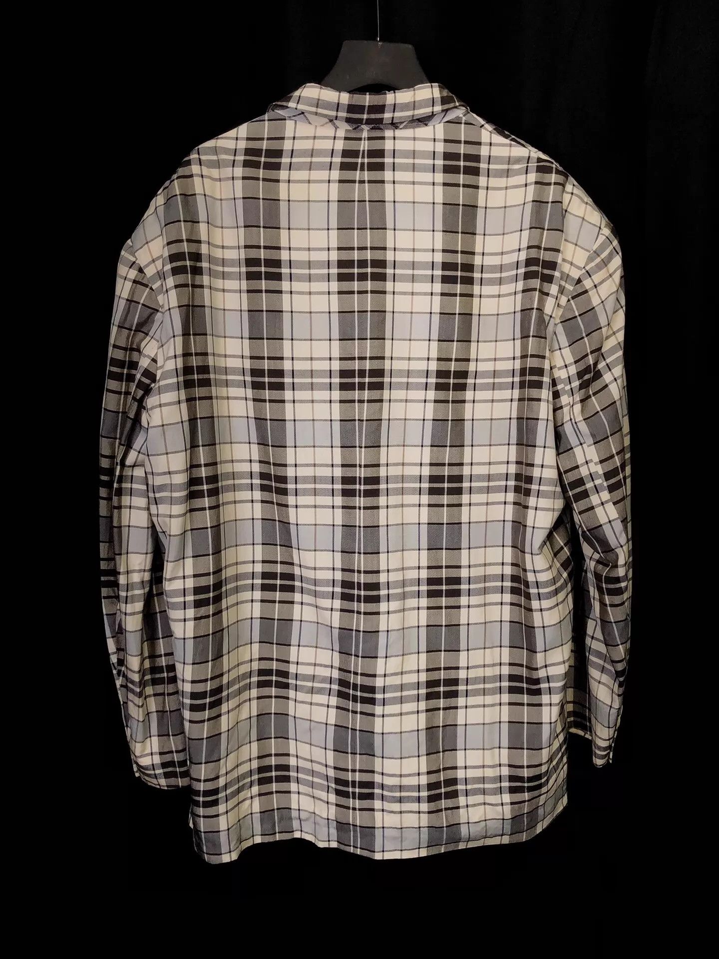 Comme des Garcons CDG 87SS Silk Ivory Gray Gradient Check Jacket Size US M / EU 48-50 / 2 - 3 Thumbnail