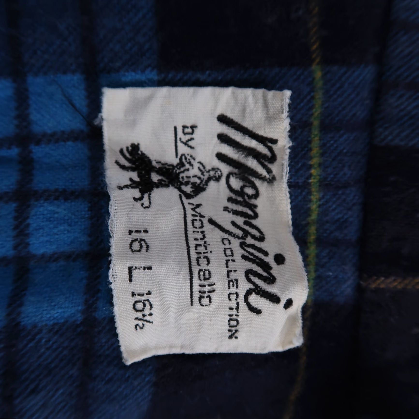 Vintage VTG 1970s Monzini by Monticello Blue Flannel Shirt L Rockabilly USA Men’s Button-Front Size US L / EU 52-54 / 3 - 2 Thumbnail