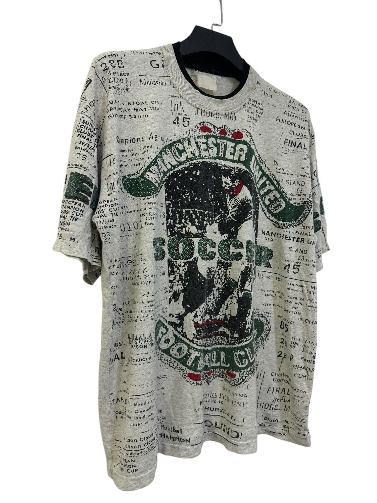 Vintage 💥 VINTAGE 90s MANCHESTER UNITED CHAMPIONS HISTORY RECORD Size US XXL / EU 58 / 5 - 2 Thumbnail