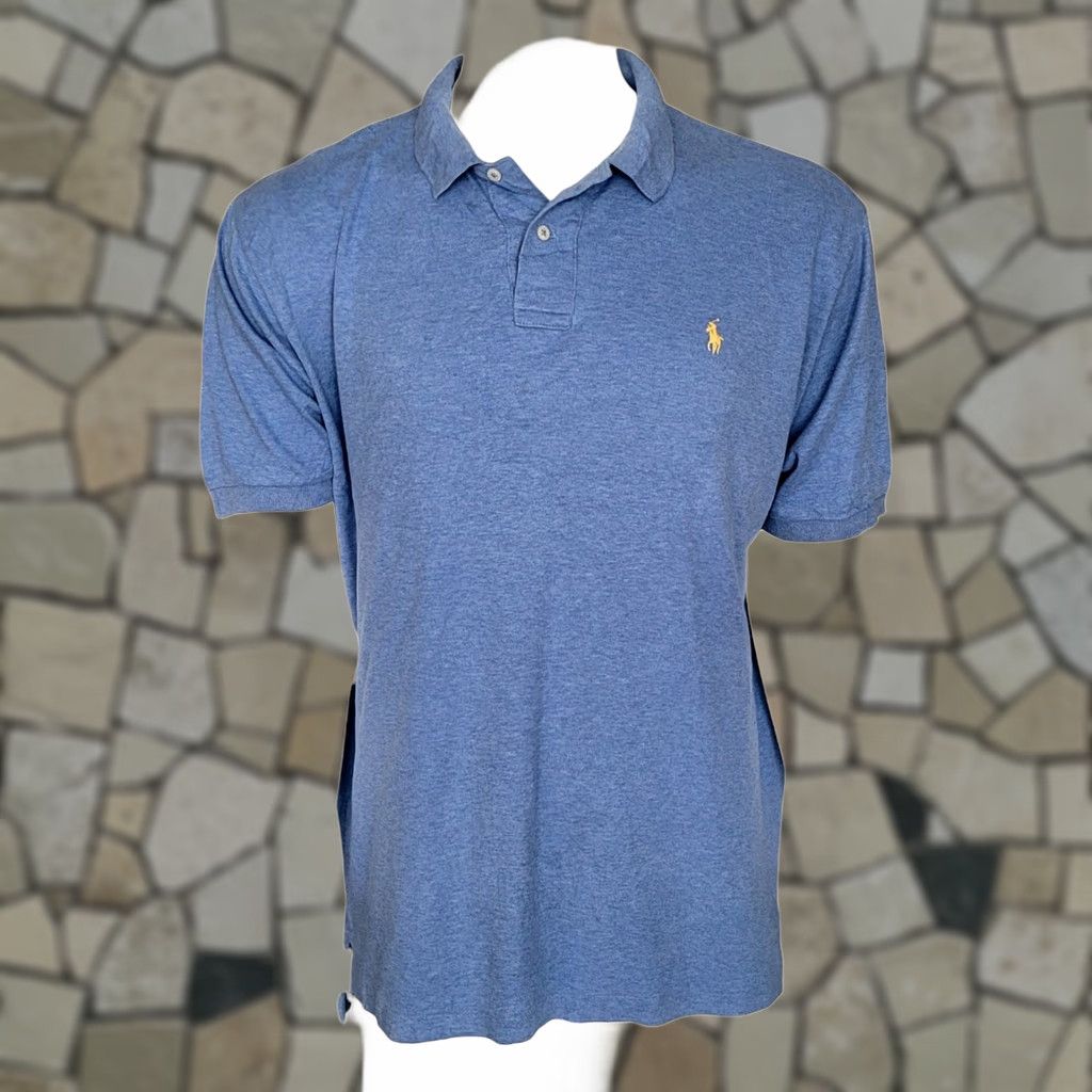 Ralph Lauren Polo Ralph Lauren XL Light Blue Cotton Short Sleeve Polo Shirt - Classic Fit Shirt Men XL Polo Shirt - Light Blue Cotton Polo Shirt Size US XL / EU 56 / 4 - 1 Thumbnail