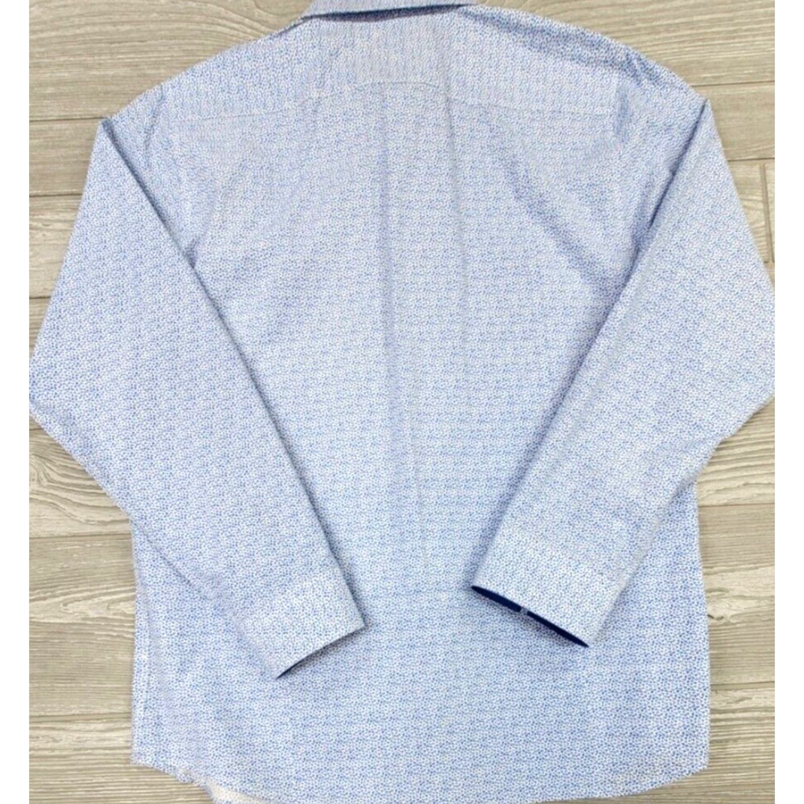 Vintage Galaxy by Harvic Button-Up Shirt Men M Blue Floral Long Sleeve Casual Shirt Size US M / EU 48-50 / 2 - 7 Thumbnail
