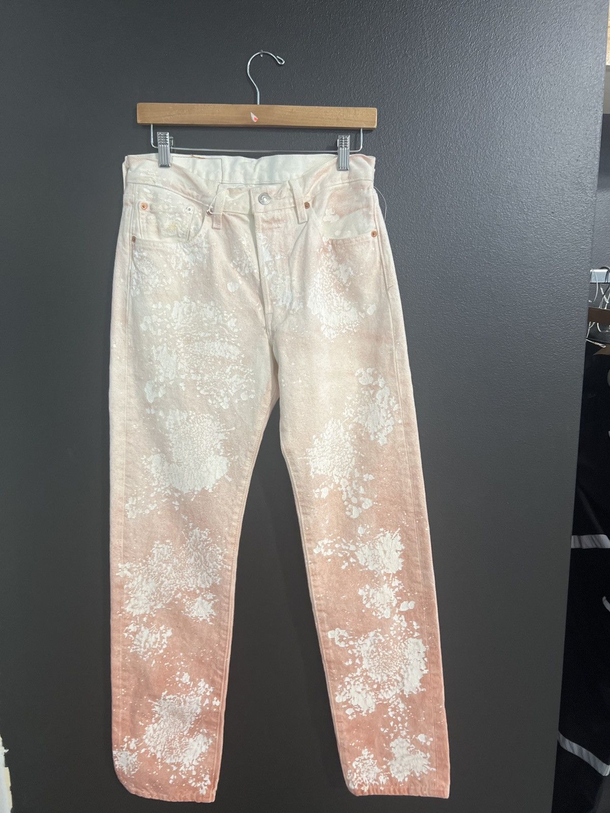 image of Denim Tears X Levi Jeans in Pink White, Men's (Size 30)