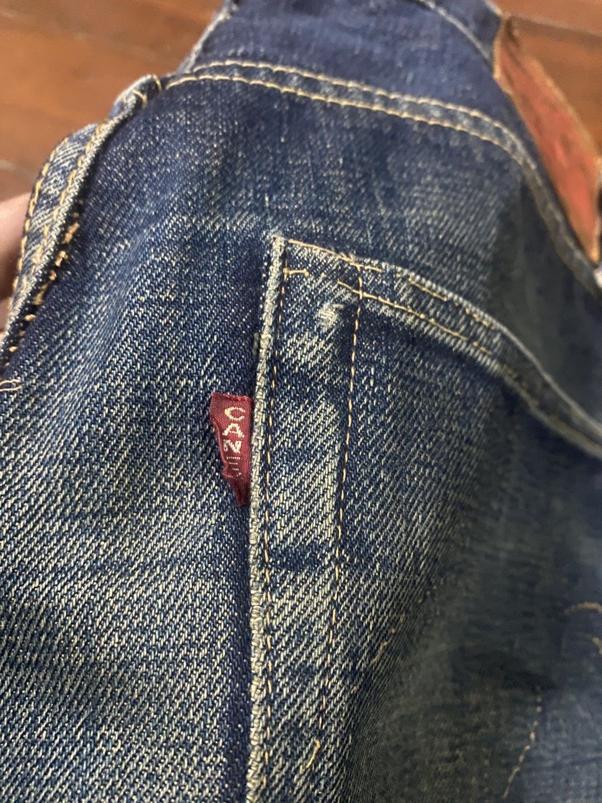 Sugar Cane Vintage Sugar cane 1947 distressed mud wash rusty jeans Size US 31 - 22 Thumbnail
