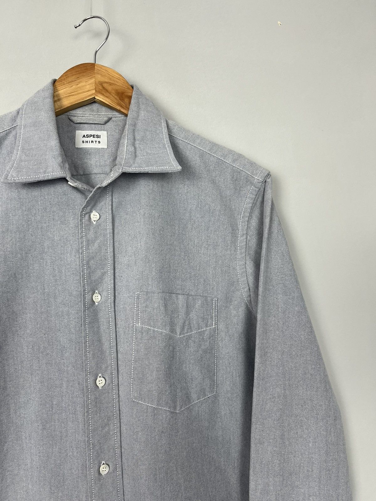 Aspesi ASPESI Cotton Basic Shirt Made in Bosnia Size US L / EU 52-54 / 3 - 3 Thumbnail