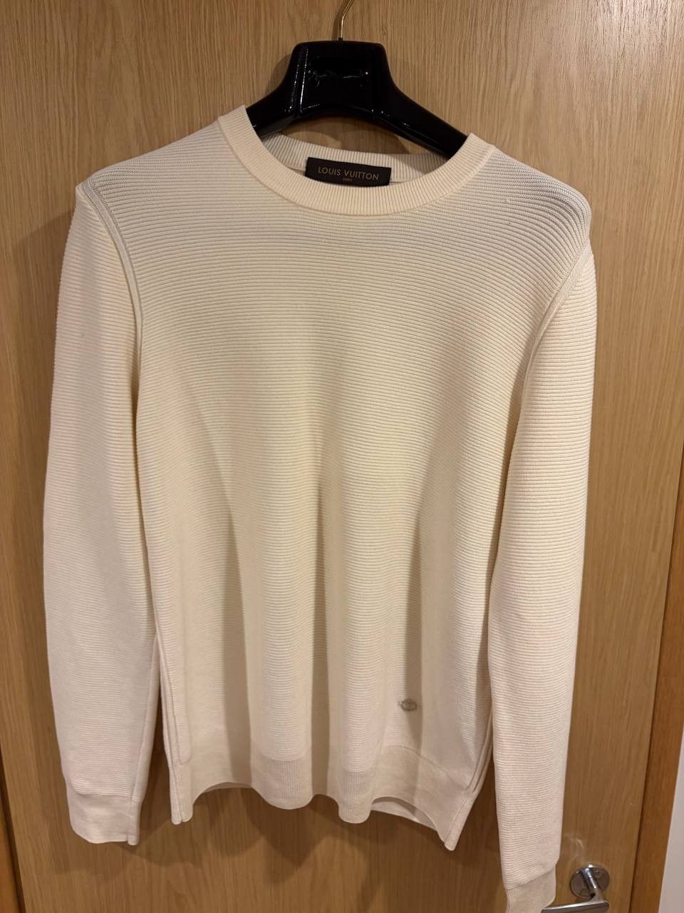 Louis Vuitton Louis Vuitton Kim Jones Era Textured Off-White Crewneck Size US M / EU 48-50 / 2 - 1 Thumbnail