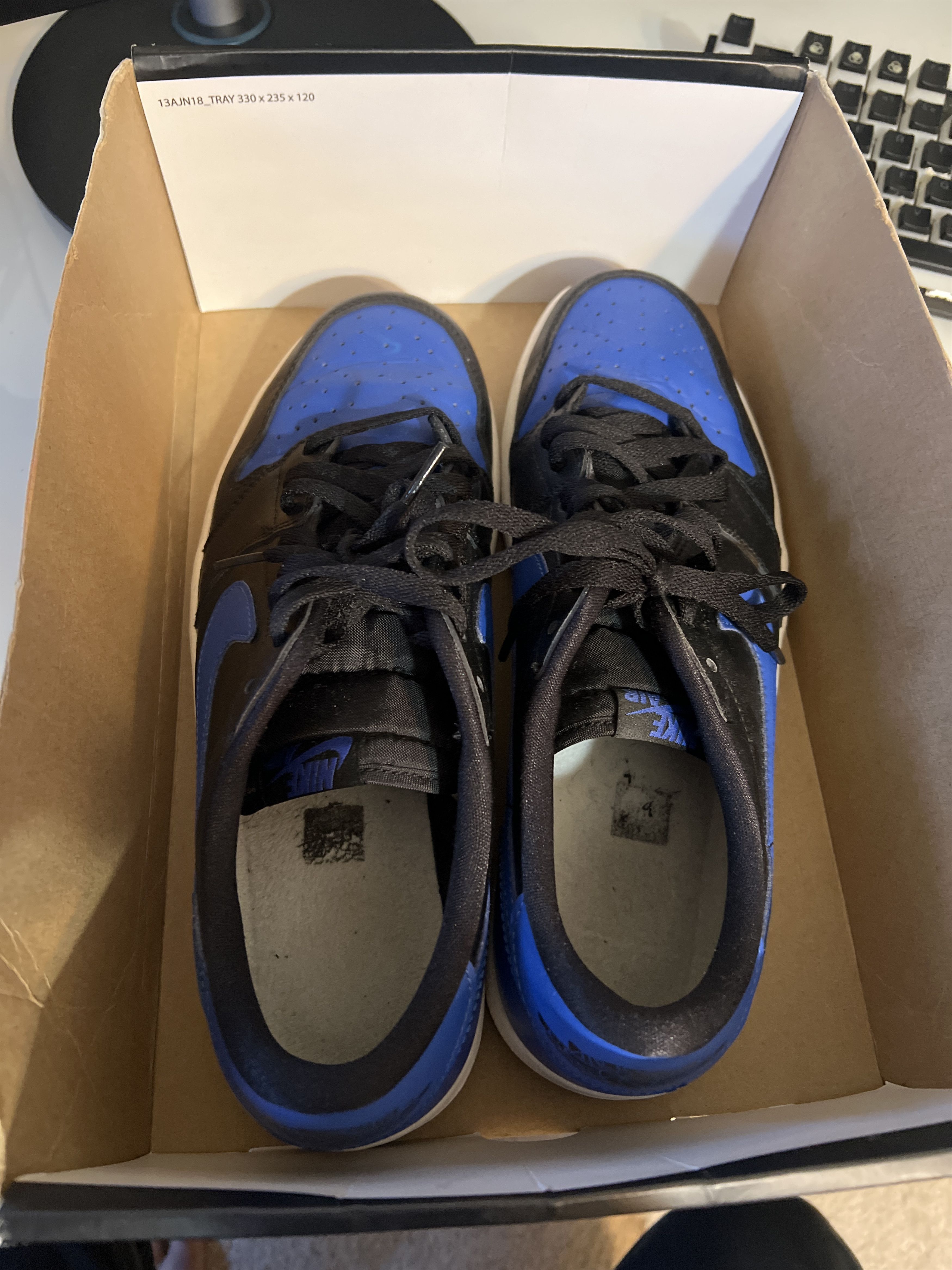 Nike Jordan 1 Retro Low Royal Blue OG Size US 12 / EU 45 - 1 Thumbnail