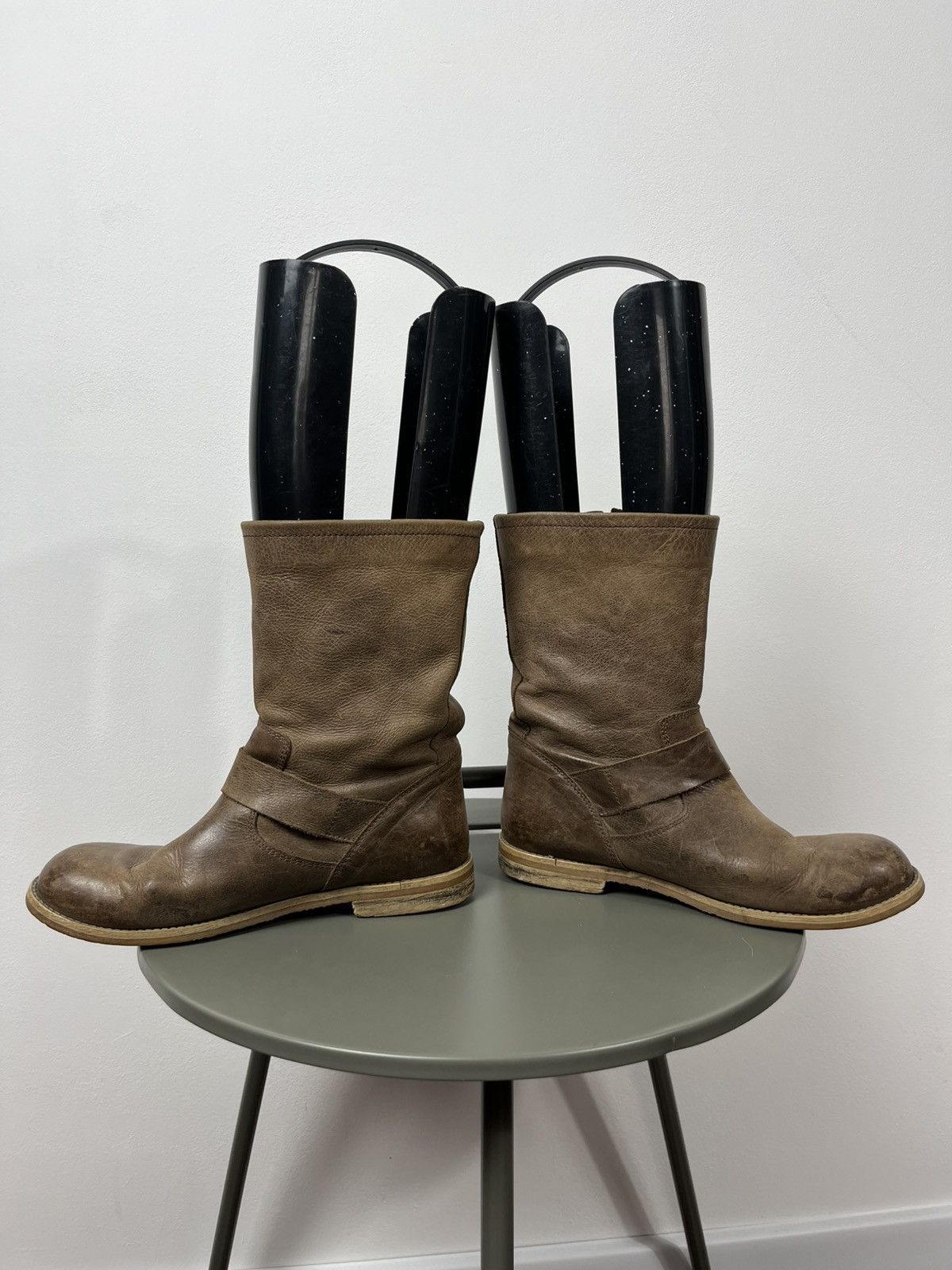 Other Vintage brown leather mid calf boots with buckles size 38 Size US 7.5 / IT 37.5 - 8 Thumbnail