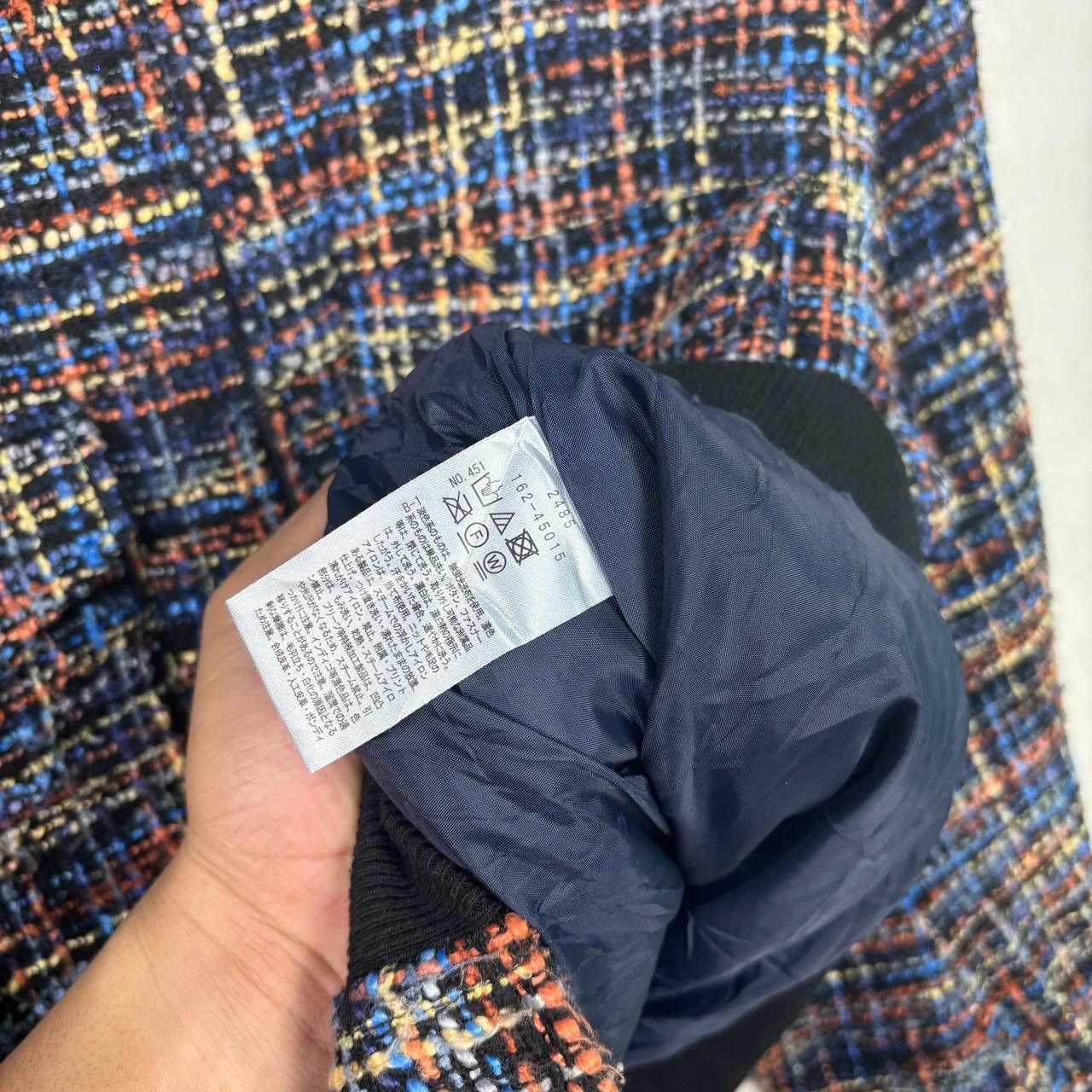 Japanese Brand Vintage Tweed Bomber Jacket by OZOC Size US M / EU 48-50 / 2 - 5 Thumbnail