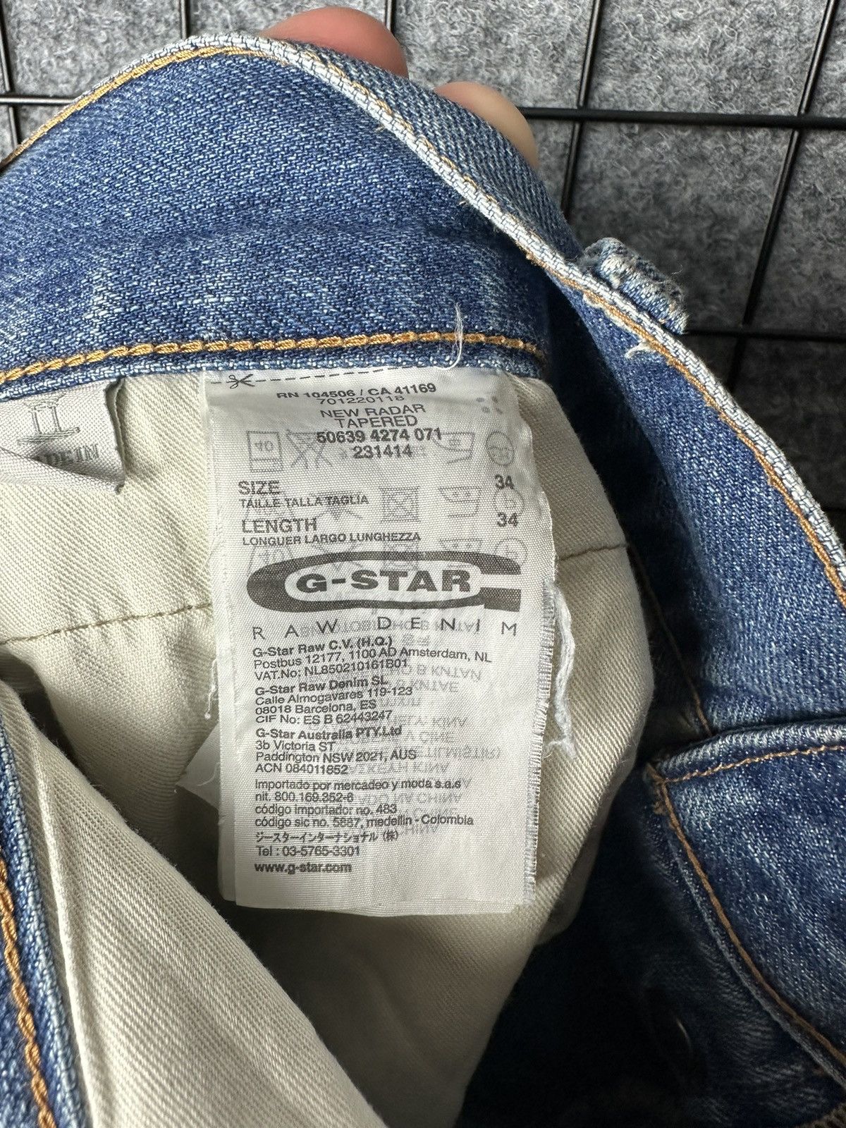 G-Star G Star Raw New Radar Tapered Distressed Jeans Size 34 Size US 34 / EU 50 - 11 Thumbnail