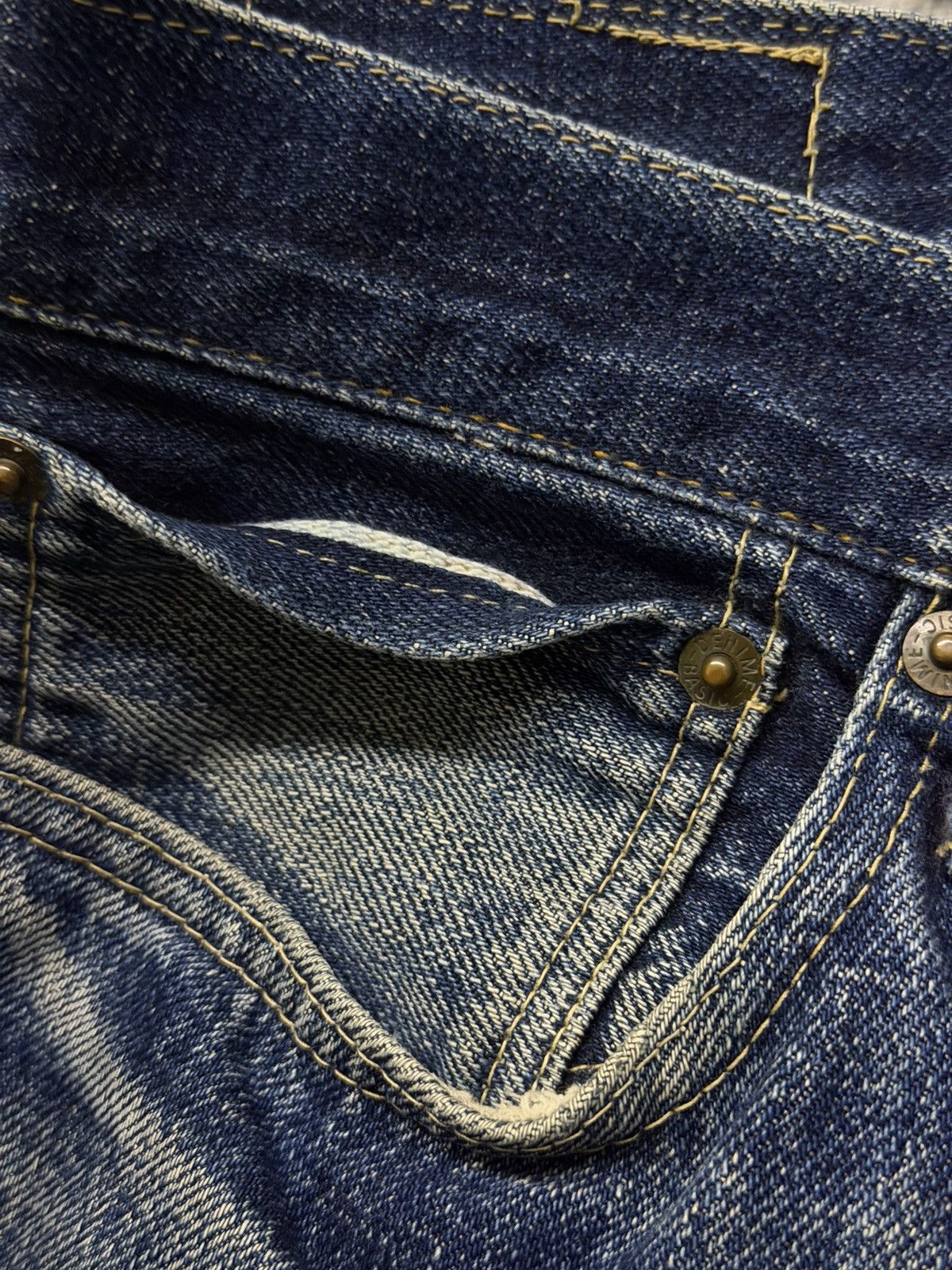 Denime Vintage 90s Denime Selvedge Denim Jeans Made in Japan | W33 Size US 33 - 11 Thumbnail