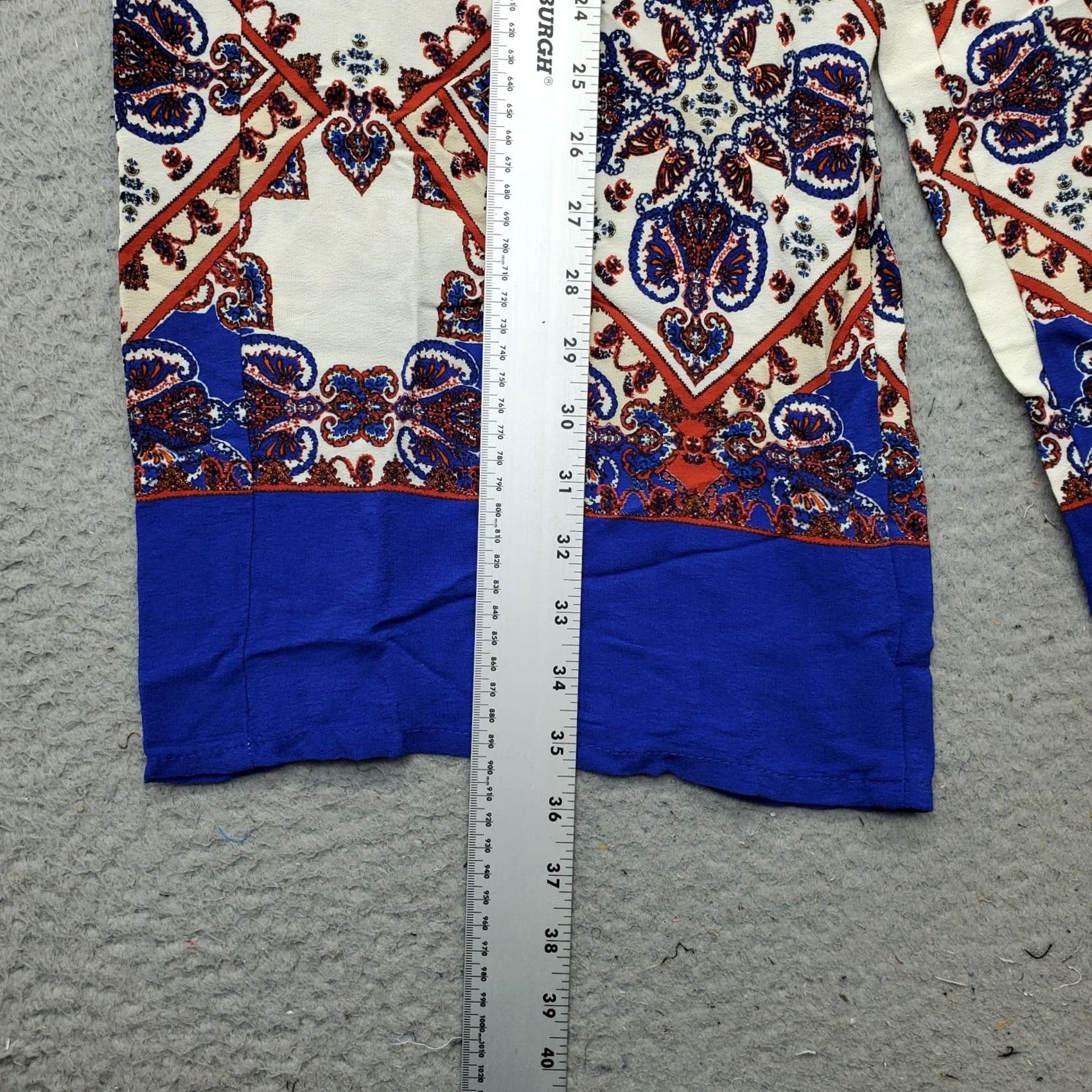 Zara Zara Palazzo Pants Womens XS Multicolor Geometric Wide-Leg Elastic Waistband Pull On Size 26" / US 2 / IT 38 - 3 Thumbnail