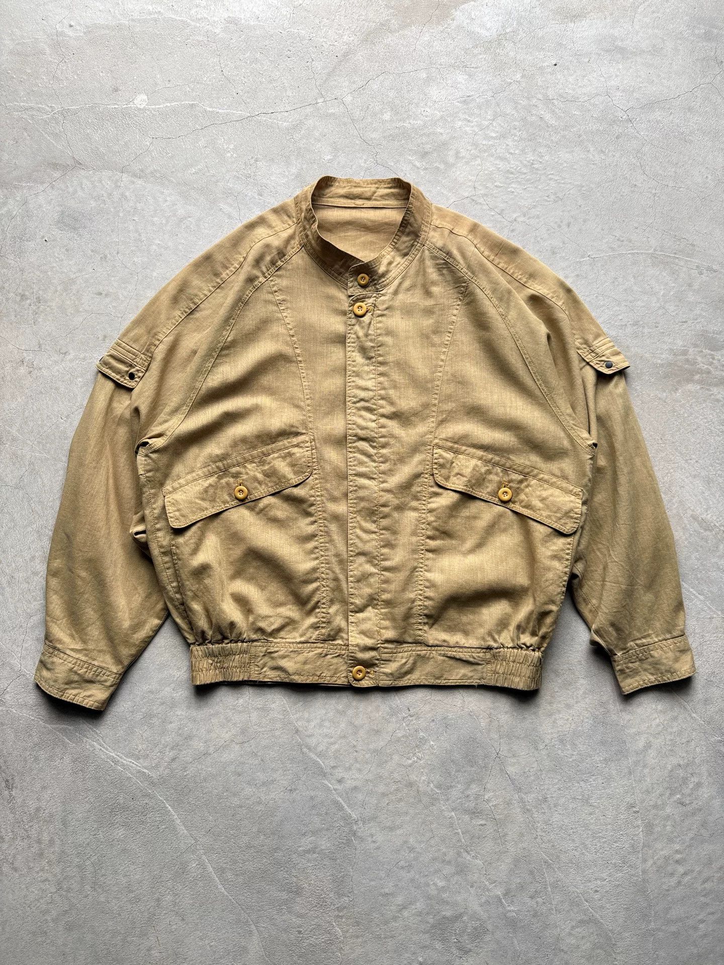 Vintage Vintage 90s Cotton-linen Blend Jacket Size US L / EU 52-54 / 3 - 1 Thumbnail