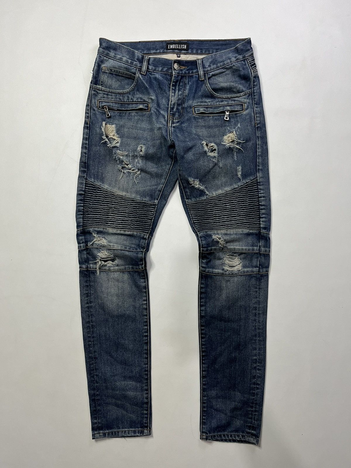 Embellish Embellish biker denim pant Size US 32 / EU 48 - 1 Thumbnail