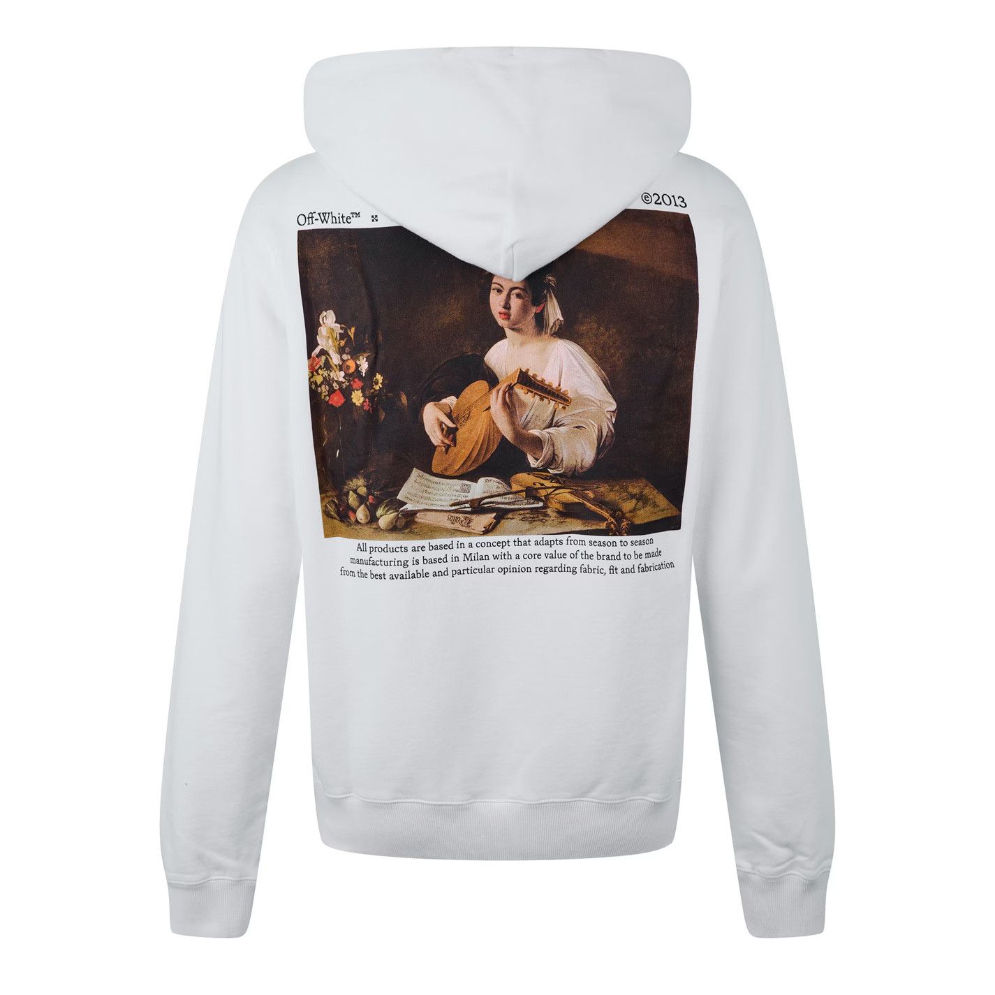 Off-White o1g2r1mq0226 Lute Slim Pull Over Hoodie In White Size US S / EU 44-46 / 1 - 2 Thumbnail