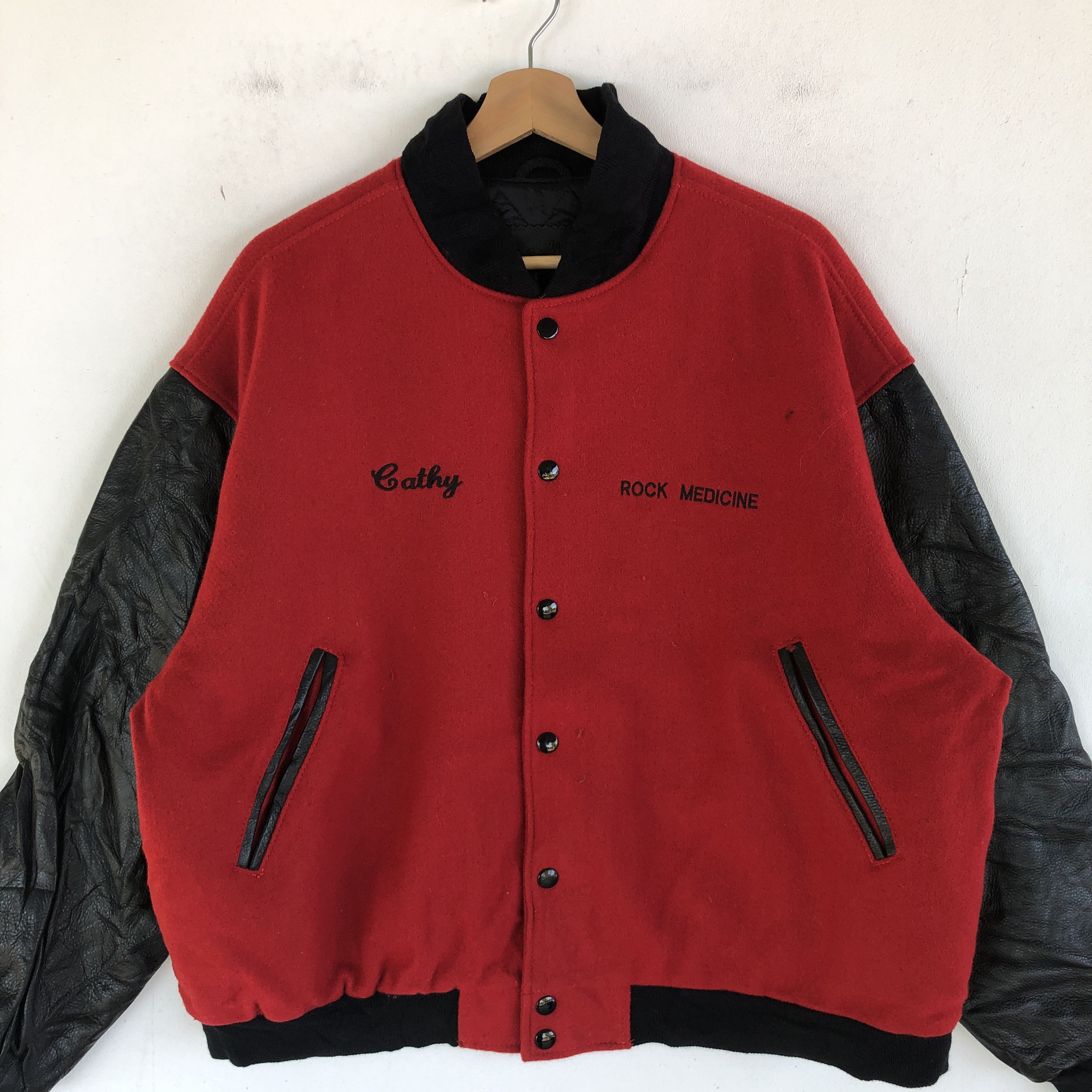 Other Haight Ashbury Varsity Letterman Leather Jacket Wool Jacket Size US XL / EU 56 / 4 - 4 Thumbnail