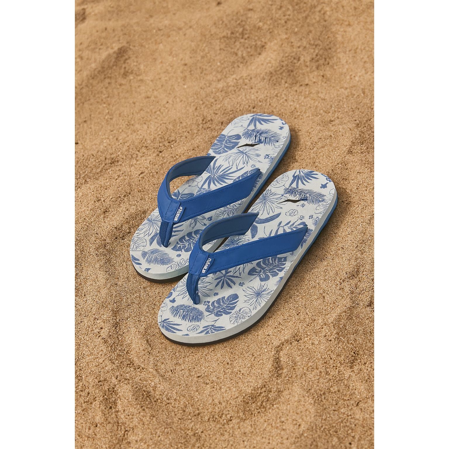 Other Norty Womens Blue Flip-Flops Size 6 Tropical Pattern Size US 6 / IT 36 - 1 Thumbnail