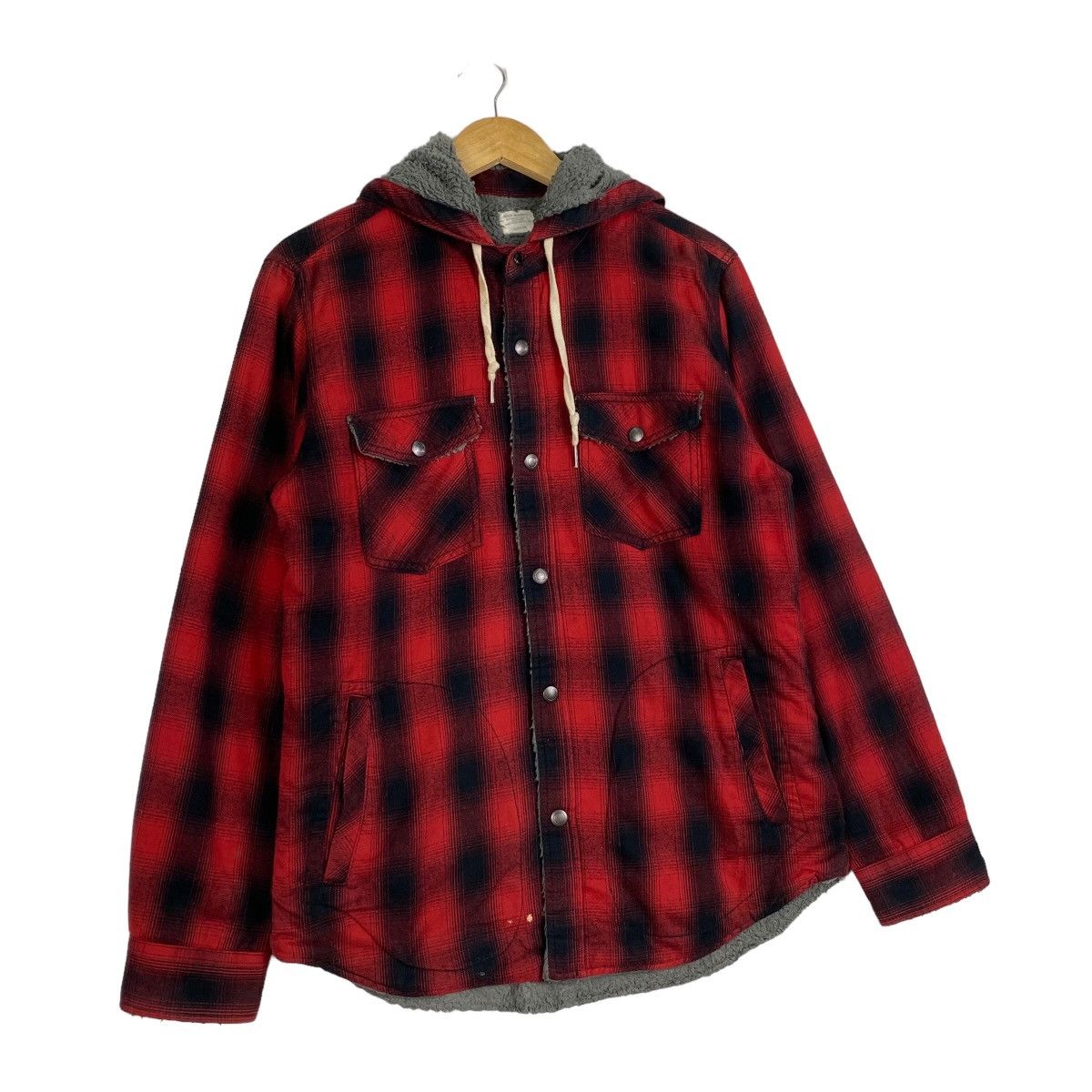 Flannel × Japanese Brand Back Number Flannel fleece hoodie Size US M / EU 48-50 / 2 - 3 Thumbnail