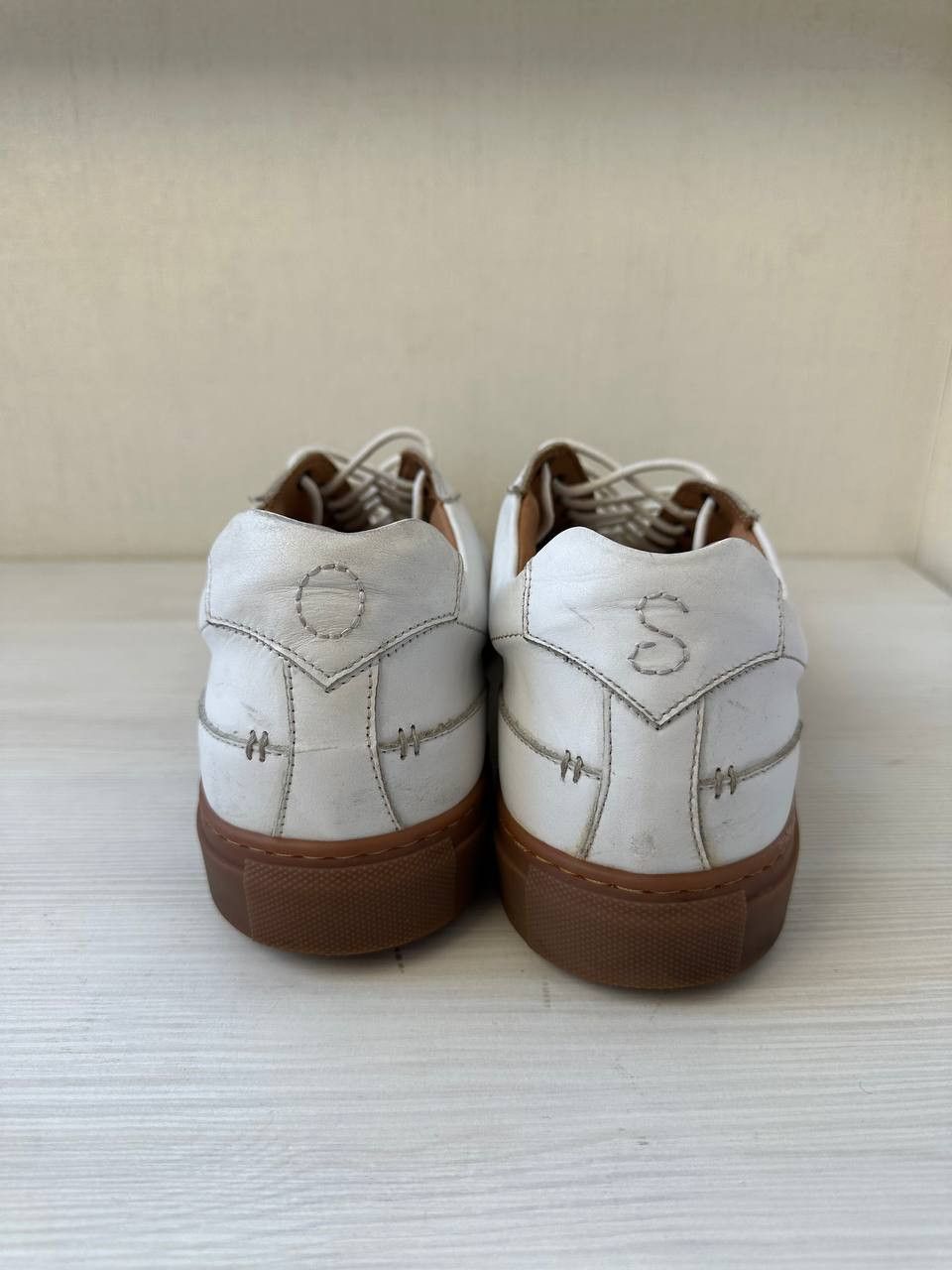 Handmade Oliver Sweeney Tabua 501 Leather Sneakers Handmade Italy Size US 11.5 / EU 44-45 - 8 Thumbnail