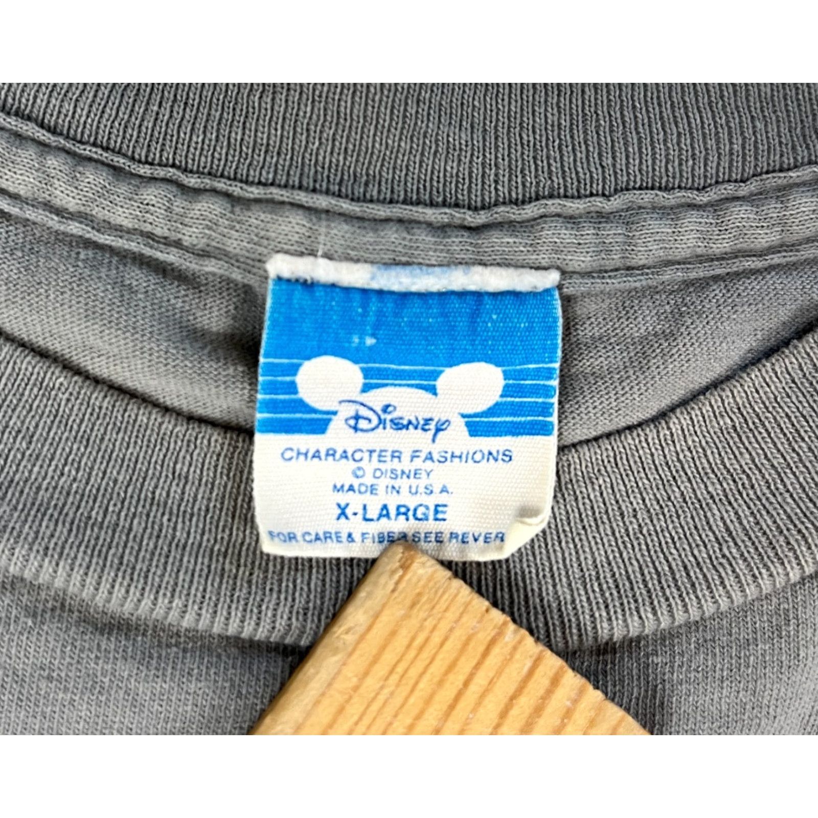 Disney Disney Mickey Mouse Men's Vintage T-Shirt - Gray, XL, Crew Neck, Short Sleeve, Cotton, Made in USA, 1990s, Graphic Print Size US XL / EU 56 / 4 - 4 Thumbnail