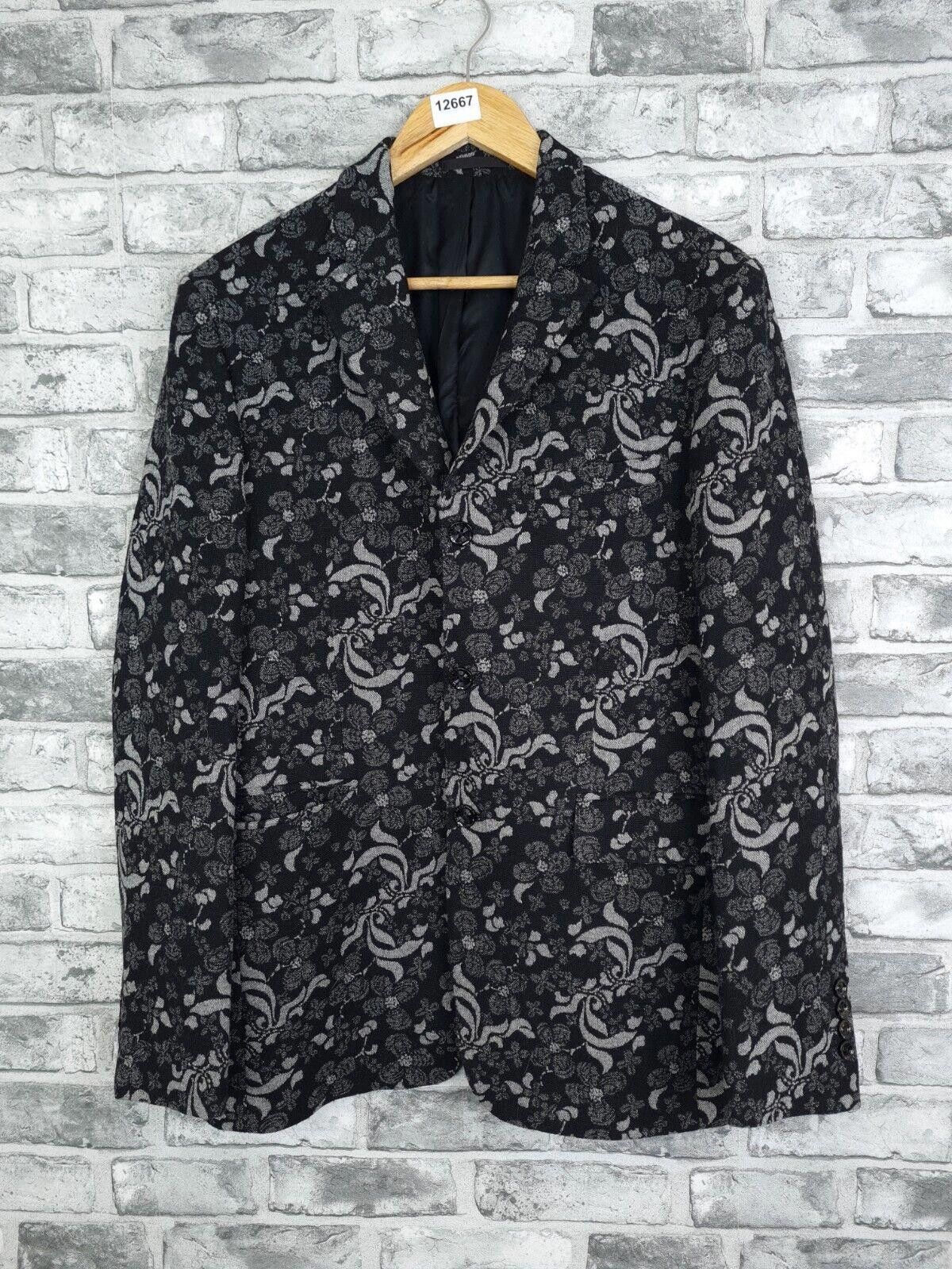 Pretty Green Pretty Green Blazer Size 4o Black Woven Wool Blend Jacket Size US L / EU 52-54 / 3 - 1 Thumbnail