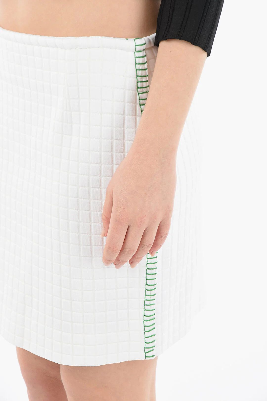 Bottega Veneta og1mm0426 Fitted Miniskirt in White Size 27" / US 4 / IT 40 - 3 Thumbnail
