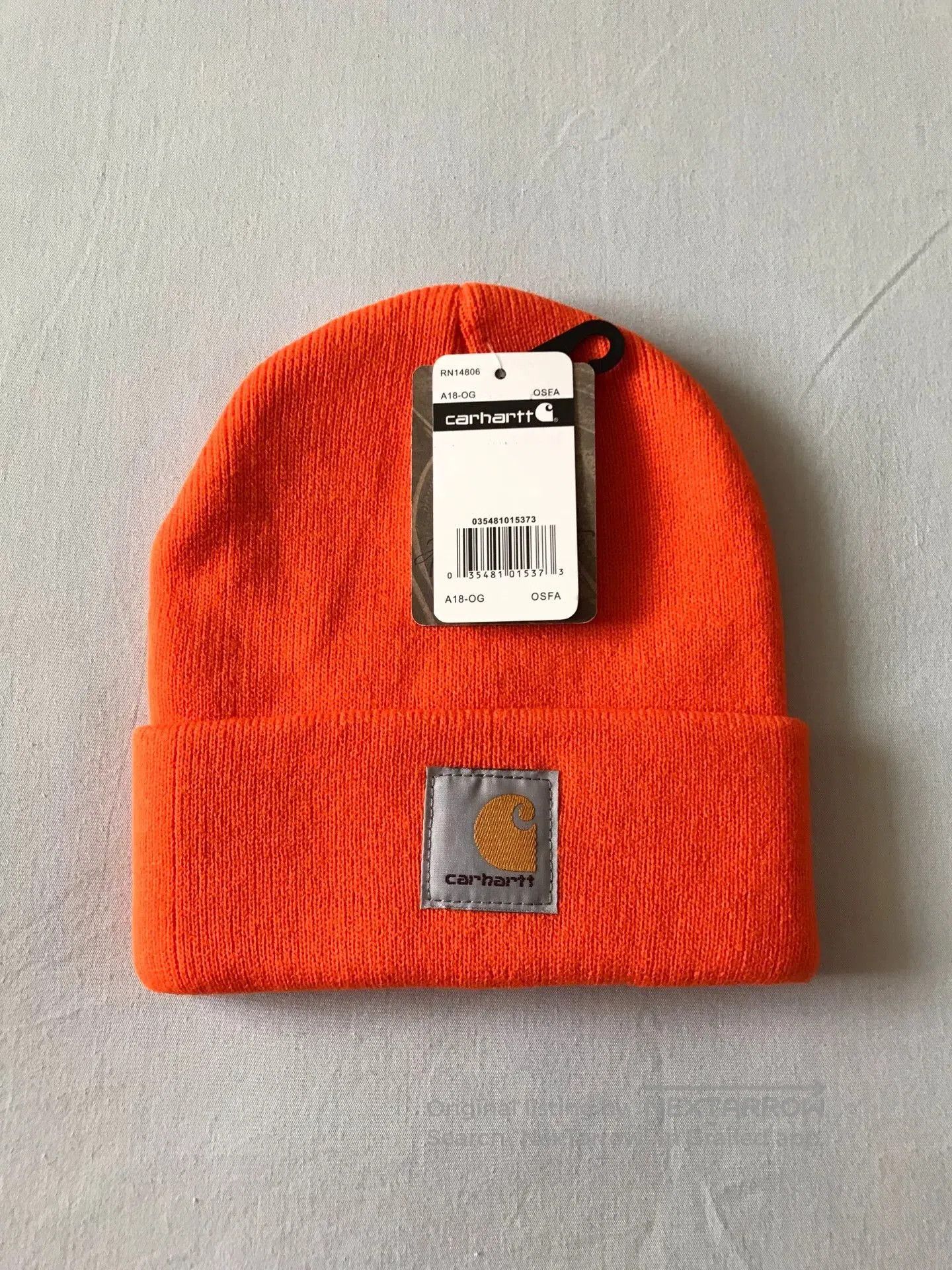 Carhartt Carhartt A18 OG Orange Knit Beanie. Size ONE SIZE - 1 Thumbnail