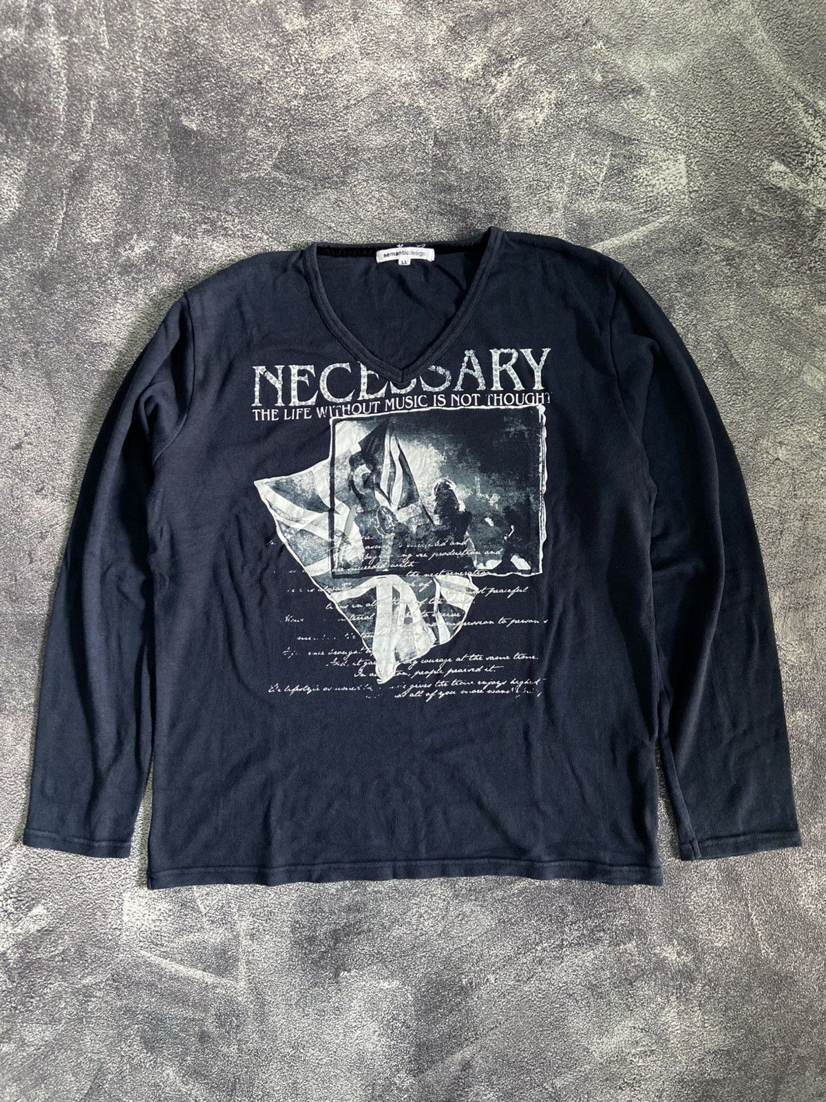 If Six Was Nine × Japanese Brand × Le Grande Bleu (L.G.B.) Semantic Design Necessary Poem Longsleeve Shirt Size US L / EU 52-54 / 3 - 1 Thumbnail