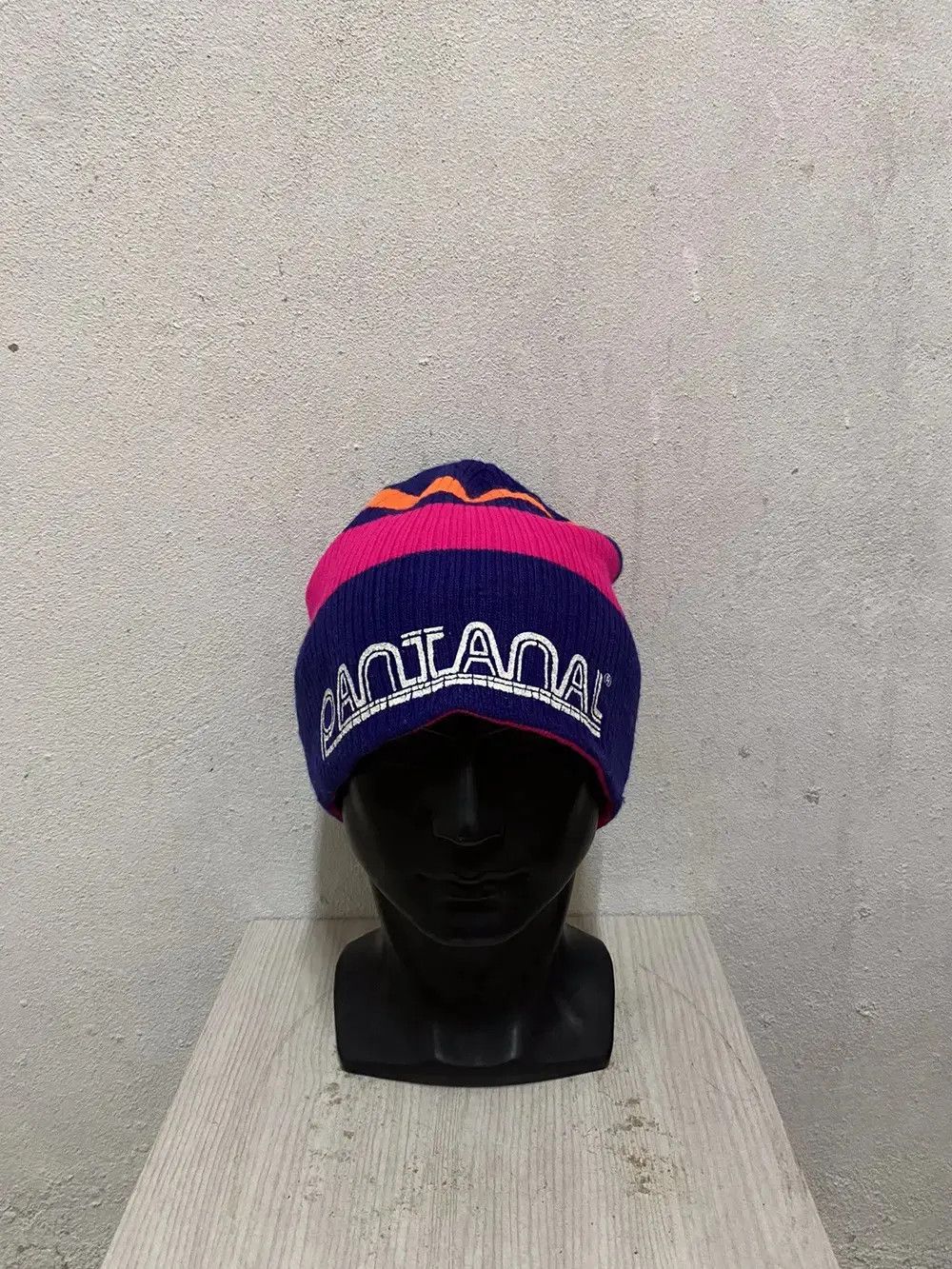Japanese Brand Vintage Pantanal Stripe Design Beanie Hat Size ONE SIZE - 2 Thumbnail