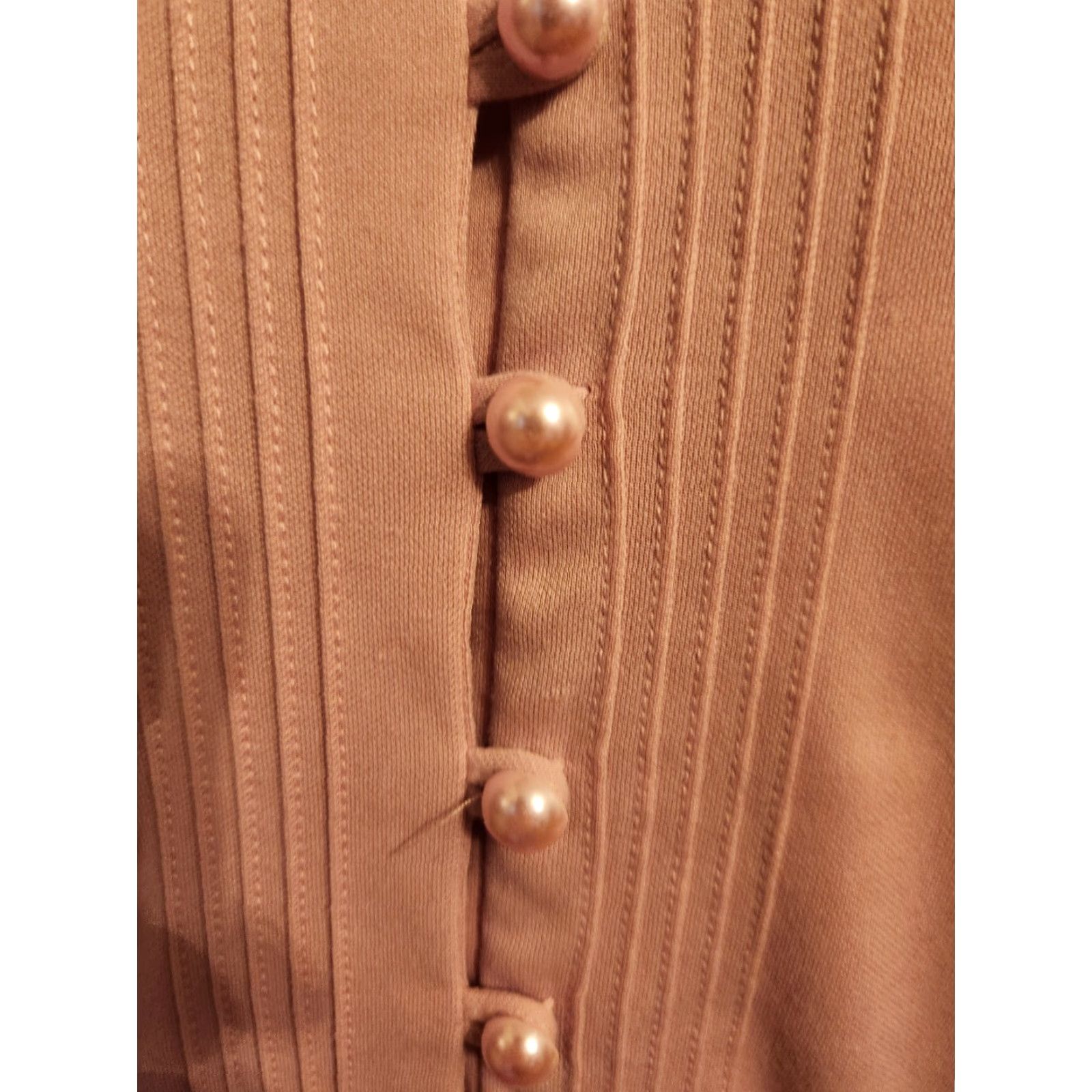 Vintage VINTAGE Carriage Court 70s 80s Mauve Pink Pleated Secretary Midi Dress 20W Plus Women’s Size 3XL / US 20-22 - 3 Thumbnail