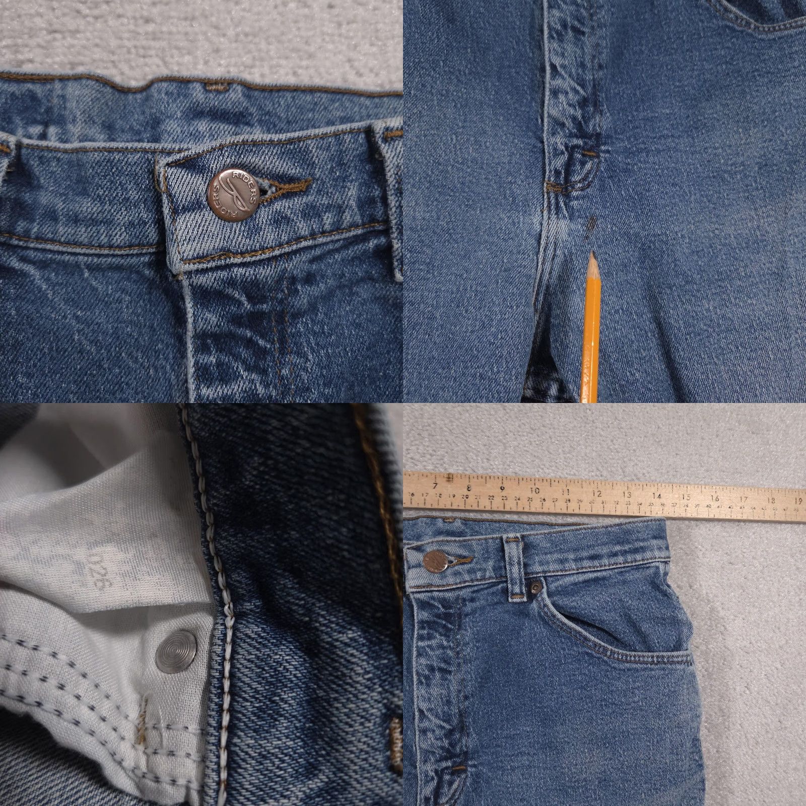 Vintage VINTAGE Riders Jeans Womens High Rise Slim Straight Denim Mom Tapered 28x30 Blue Size 28" / US 6 / IT 42 - 8 Thumbnail