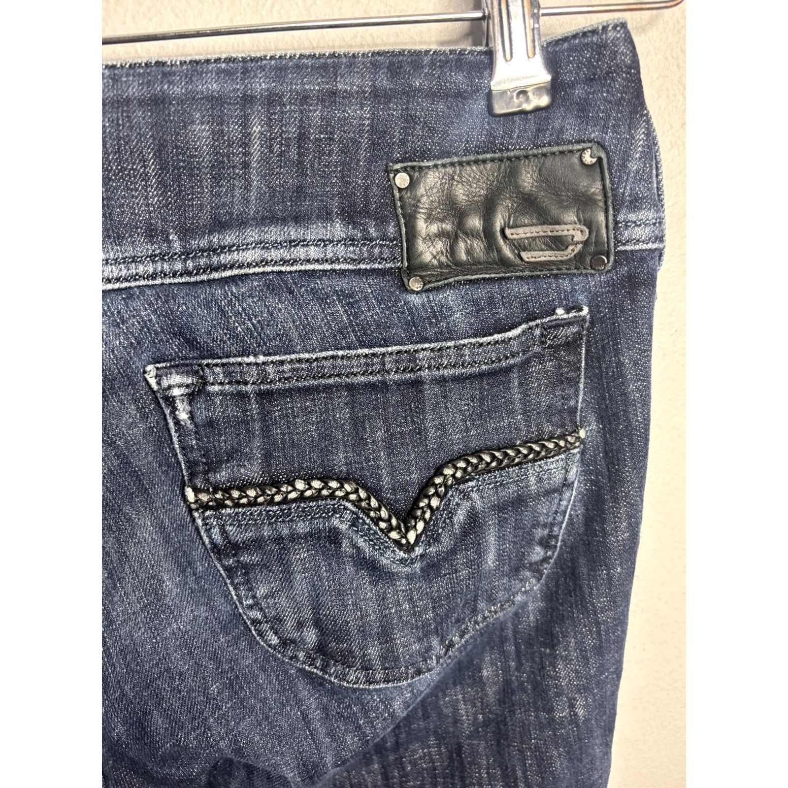Diesel Diesel Jeans Womens 30 Blue Mid Rise Straight Leg Braided Pocket Denim Size 30" / US 8 / IT 44 - 3 Thumbnail