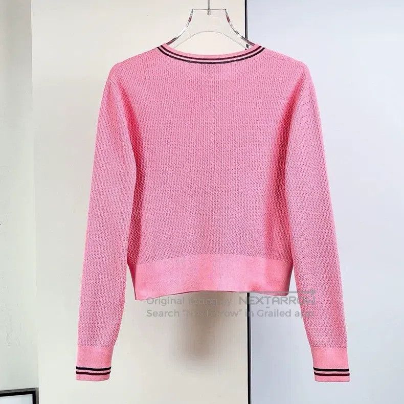 Chanel Chanel 23A pink knitted cardigan coat Size XS / US 0-2 / IT 36-38 - 2 Thumbnail