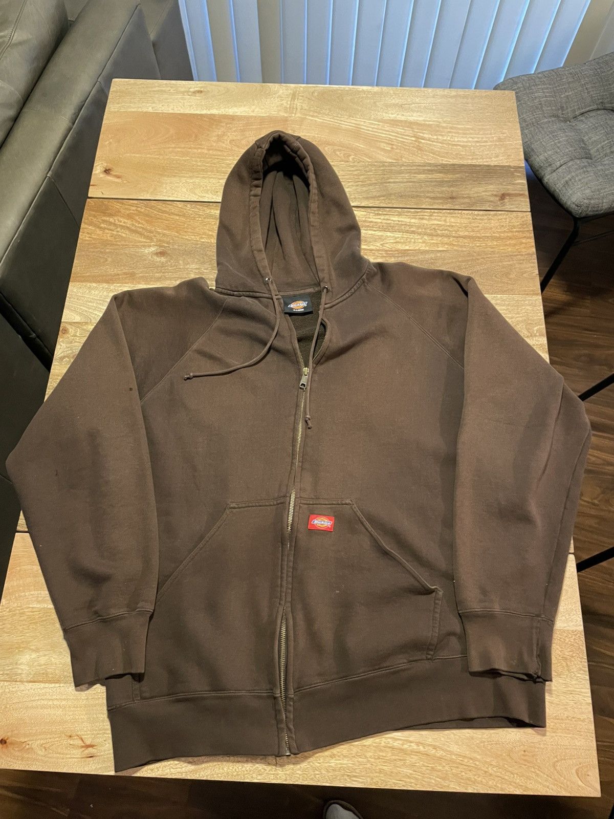Dickies Vintage Dickies Brown Zip Up Hoodie Size US XL / EU 56 / 4 - 4 Thumbnail