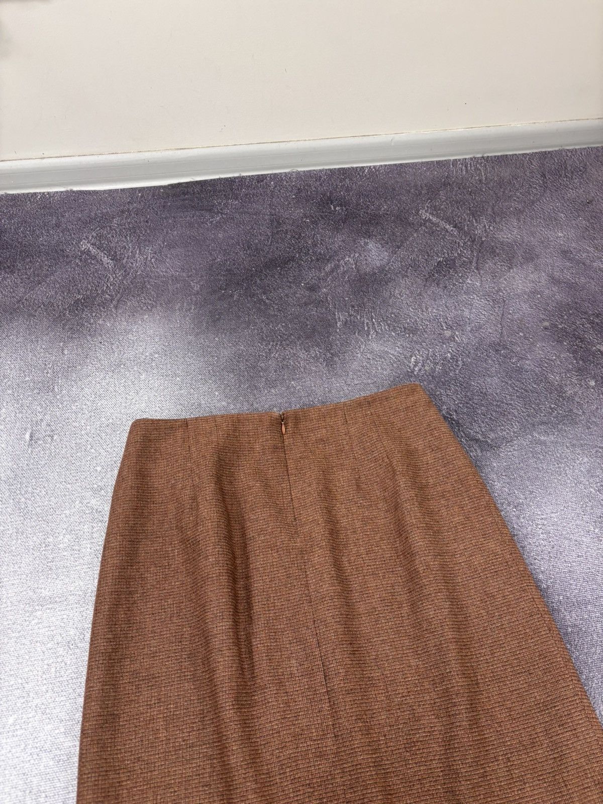 Etro Etro Women’s Brown Wool Tweed Wrap Skirt Leather Toggle Size 32" / US 10 / IT 46 - 10 Thumbnail