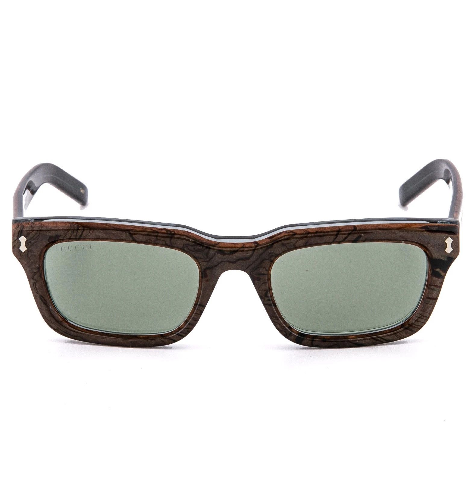 Gucci GUCCI 1524 Gg1524S Brown Wood Print Green Narrow Square 003 Size ONE SIZE - 5 Thumbnail