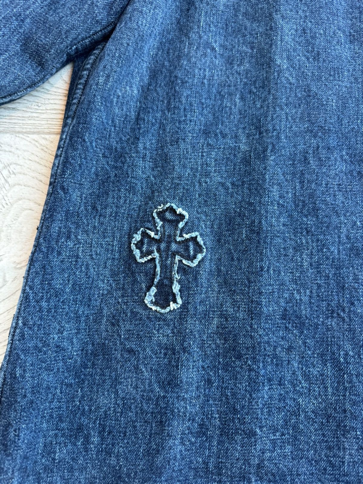 Chrome Hearts Chrome Hearts Denim Cross Patch Overshirt Size US XXL / EU 58 / 5 - 3 Thumbnail
