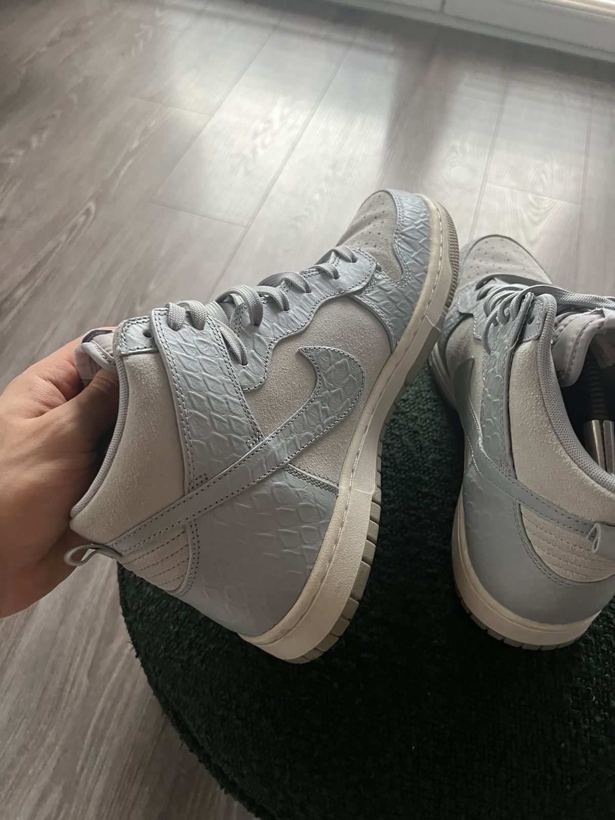 Japanese Brand × Nike ‼️Nike Dunk High CMFT Premium Zoom Python Grey Pattern Shoes‼️ Size US 9.5 / EU 42-43 - 19 Thumbnail