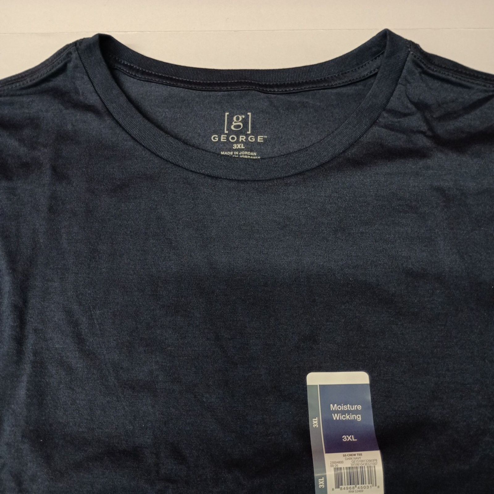 George George Men's T-Shirt Size 3XL Navy Blue Moisture Wicking Size US XXL / EU 58 / 5 - 2 Thumbnail