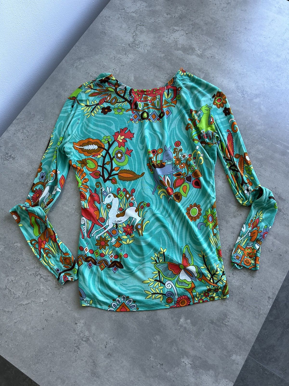 Vintage Vintage Silk Gorgeous Long sleeve top Salterio Archival Size XS / US 0-2 / IT 36-38 - 4 Thumbnail