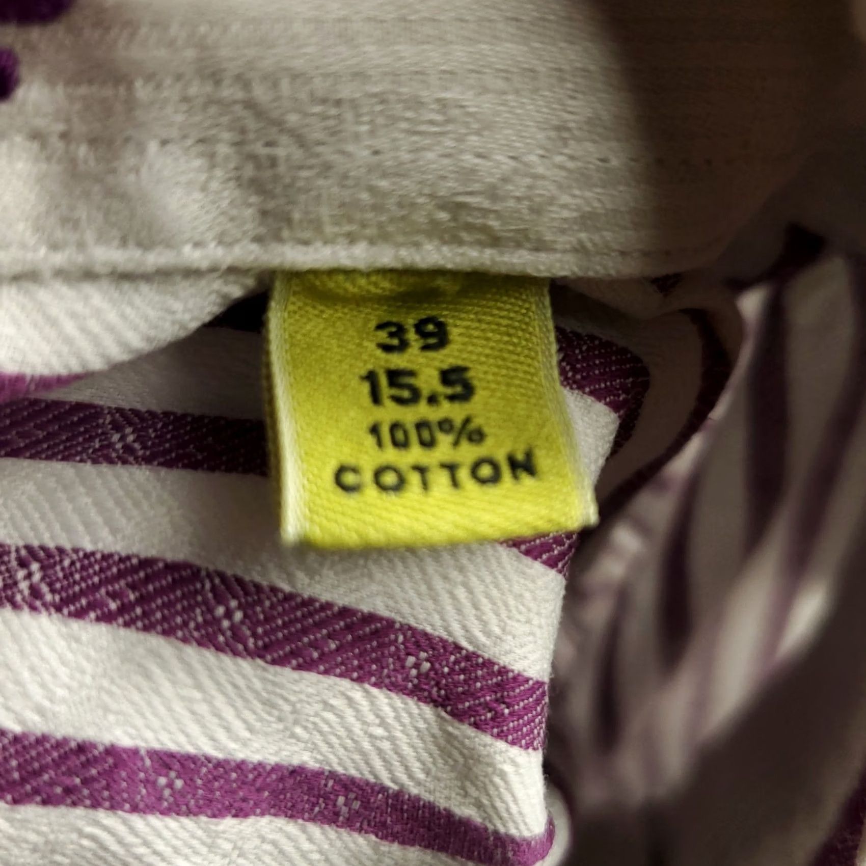 Robert Graham Robert Graham Shirt Mens Size 15.5 White Purple Striped Dress Button Up Size 42R - 7 Thumbnail
