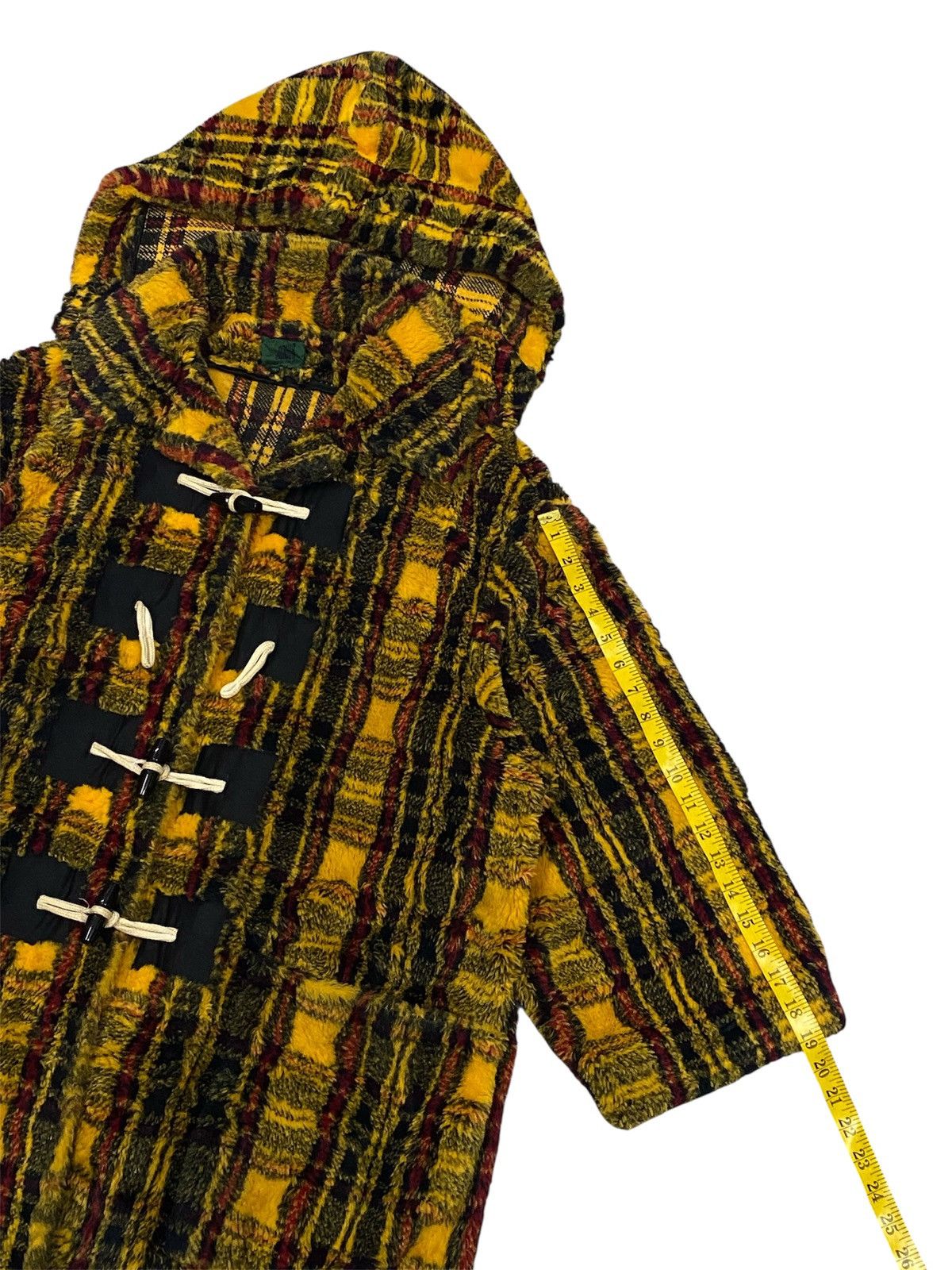Jean Paul Gaultier Jean Paul Gaultier Junior FW1991 Yellow Tartan Faux Fur Coat Size US M / EU 48-50 / 2 - 15 Thumbnail