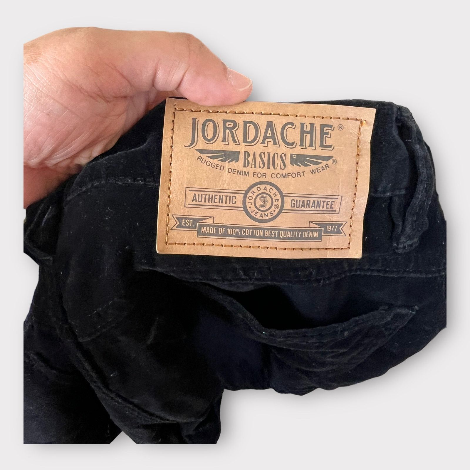 Jordache Jordache | 90s High Waist Straight Black Velvet Jeans Size 32" / US 10 / IT 46 - 2 Thumbnail