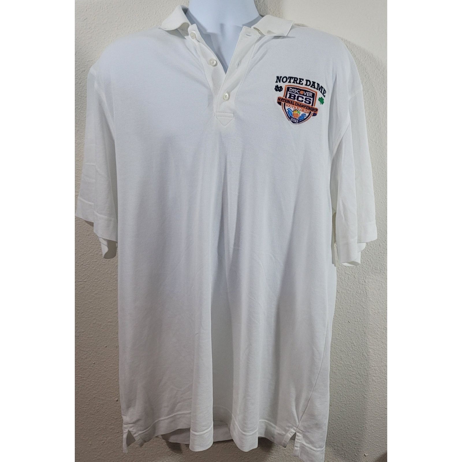 Cutter & Buck Cutter Buck Notre Dame BCS 2013 National Championship Shirt Size US XL / EU 56 / 4 - 1 Thumbnail