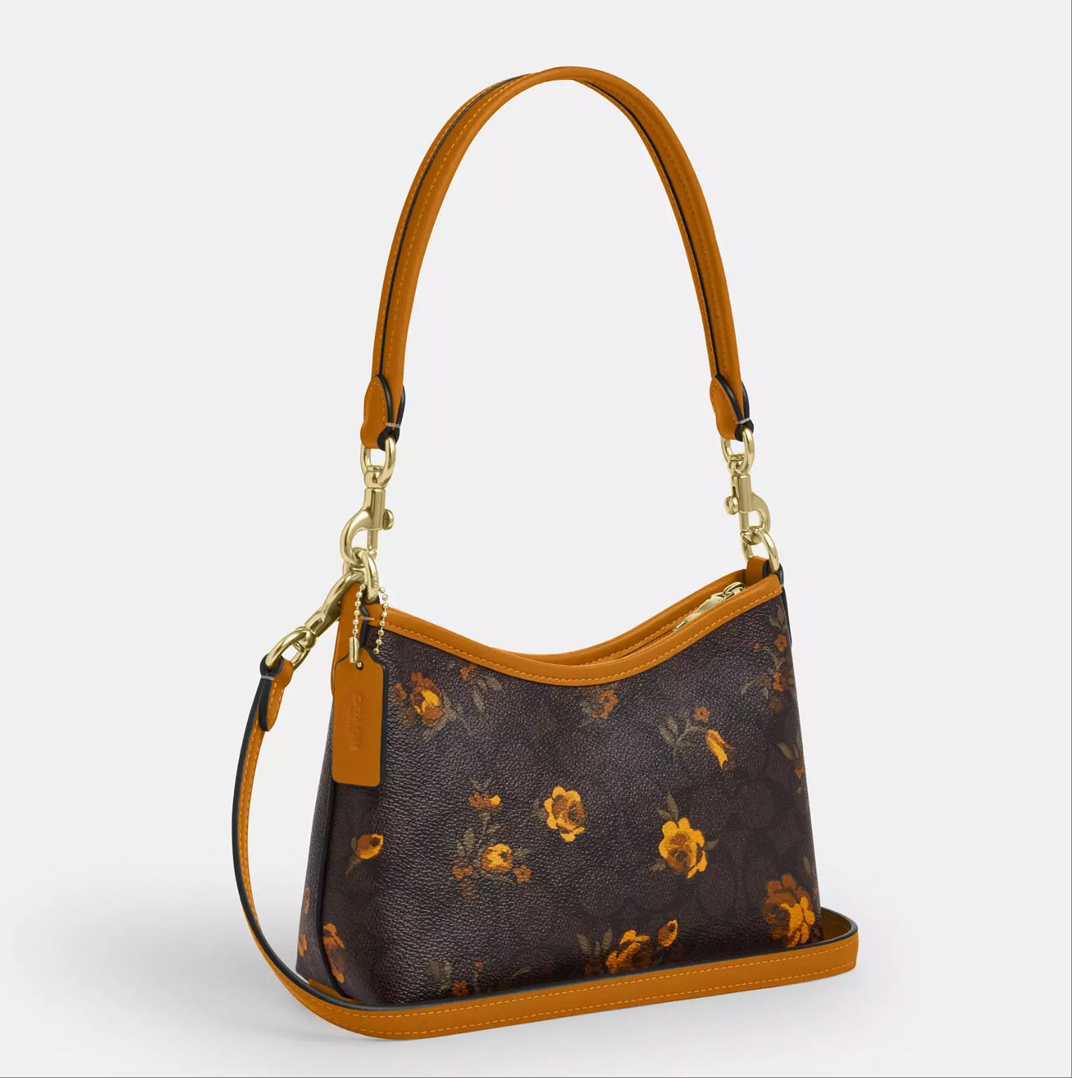 Coach Laurel Small Shoulder Bag In Signature Canvas With Floral Size ONE SIZE - 9 Thumbnail