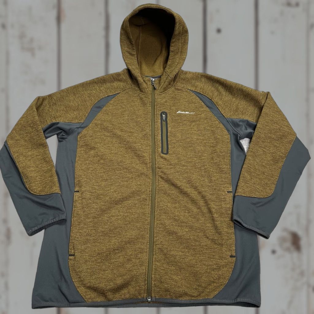 Eddie Bauer Eddie Bauer First Ascent Hoodie Jacket Mens Large Full Zip Pockets Sweatshirt Brown Gray Stretch Size US L / EU 52-54 / 3 - 1 Thumbnail
